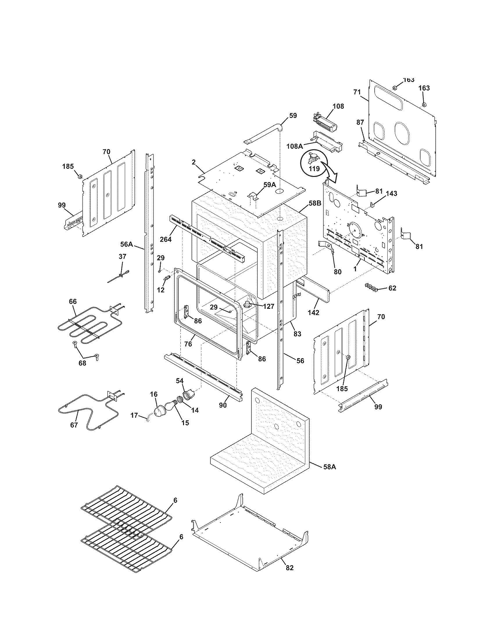 Kenmore 79047733408 lower oven diagram