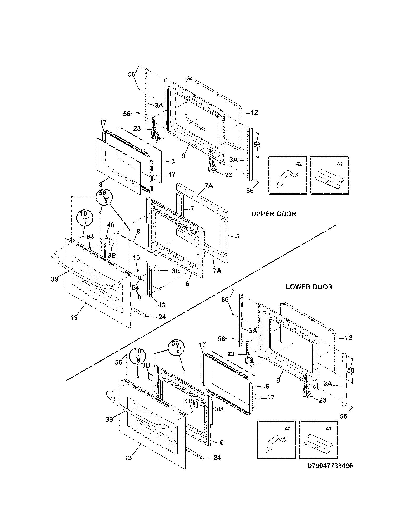 Kenmore 79047733408 doors diagram