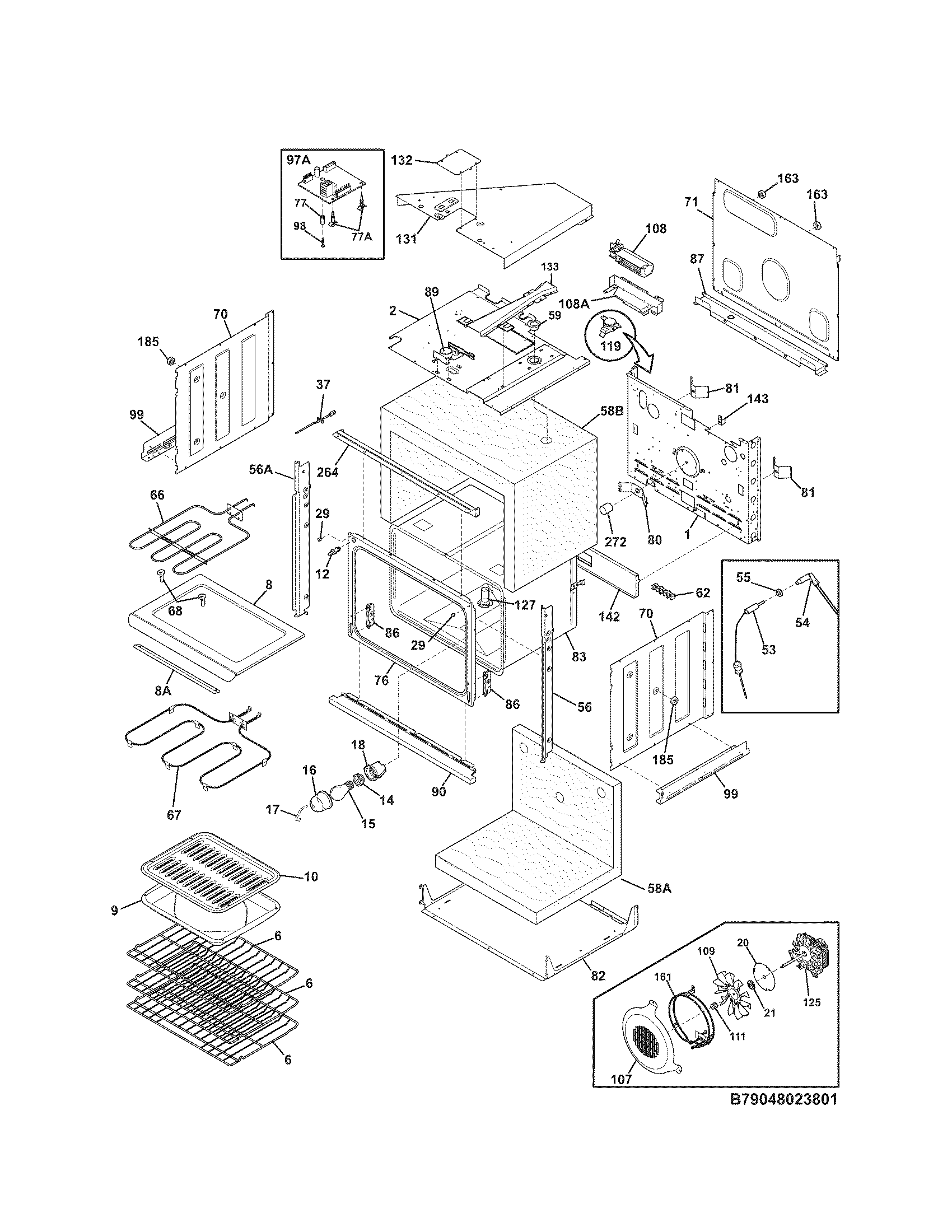 Kenmore Elite 79048022801 body diagram