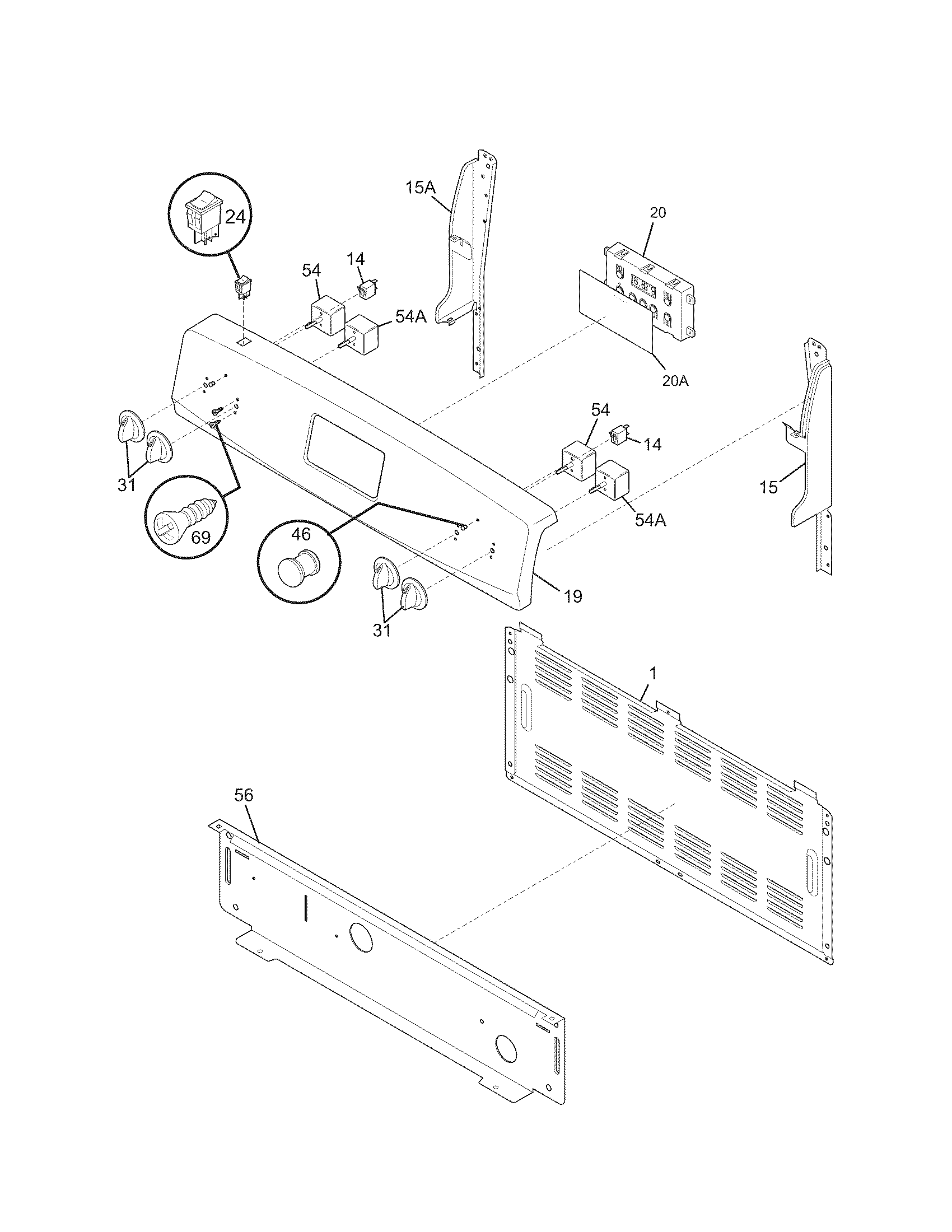 Kenmore 79091069604 backguard diagram