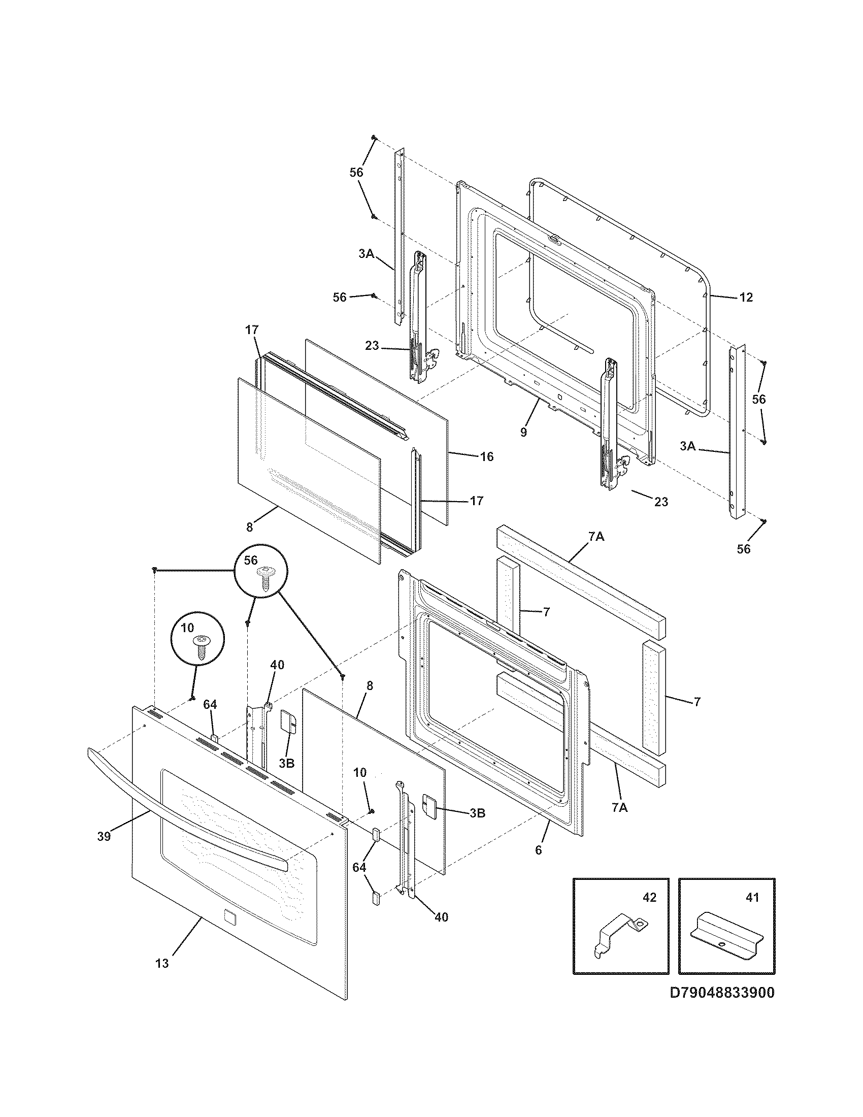Kenmore 79048833900 door diagram