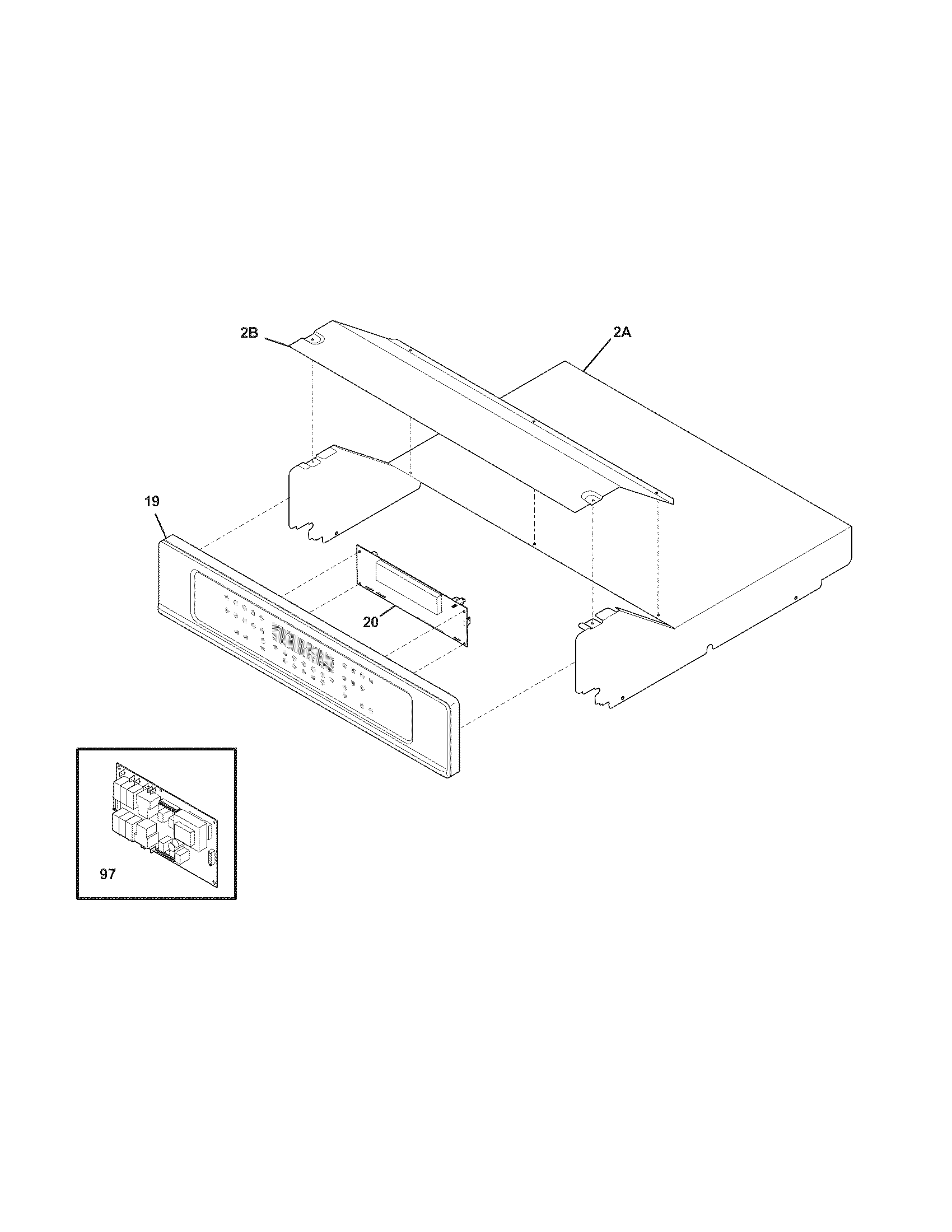 Frigidaire FGET3045KFA control panel diagram