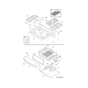 Frigidaire DGGF3054KFA top/drawer diagram