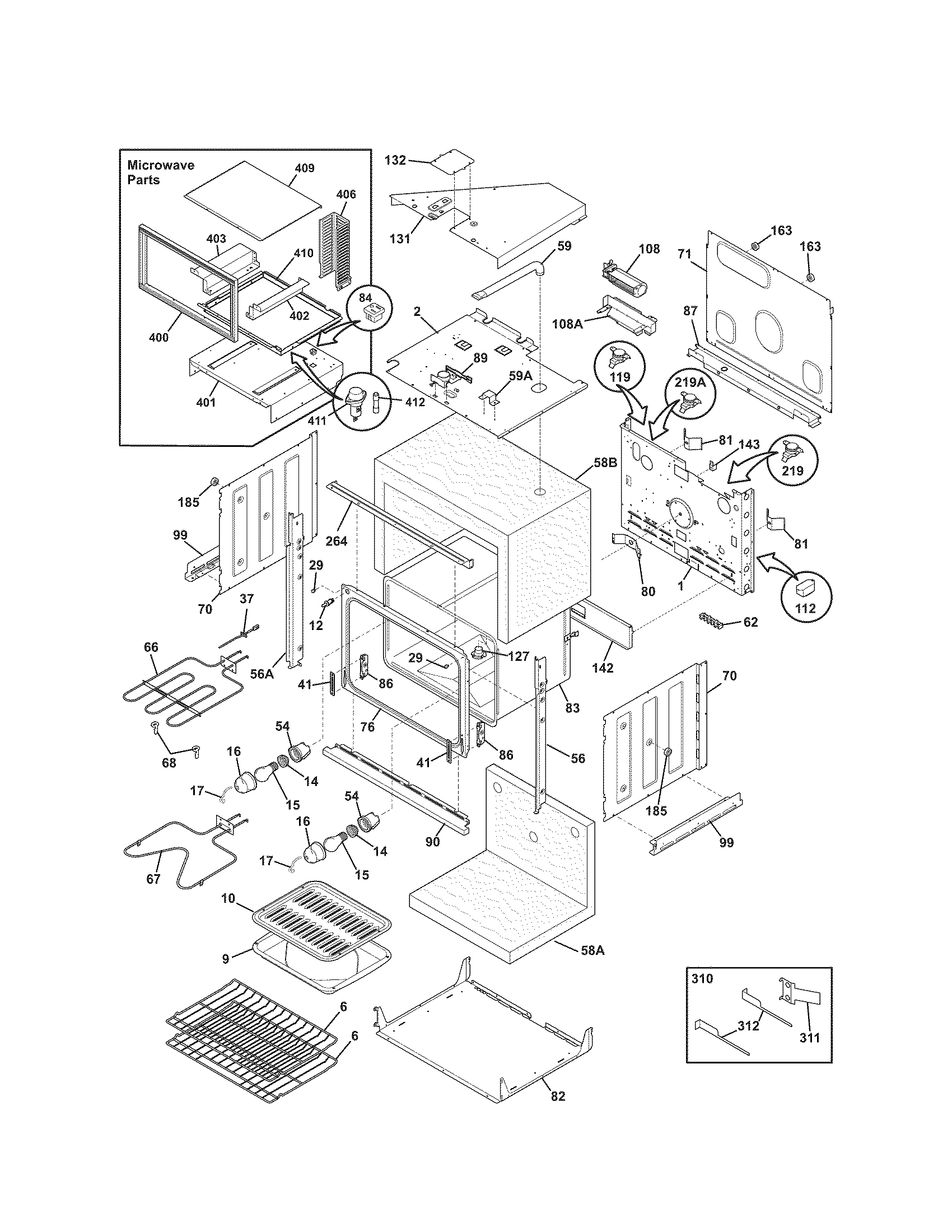 Kenmore 79047842407 lower oven diagram