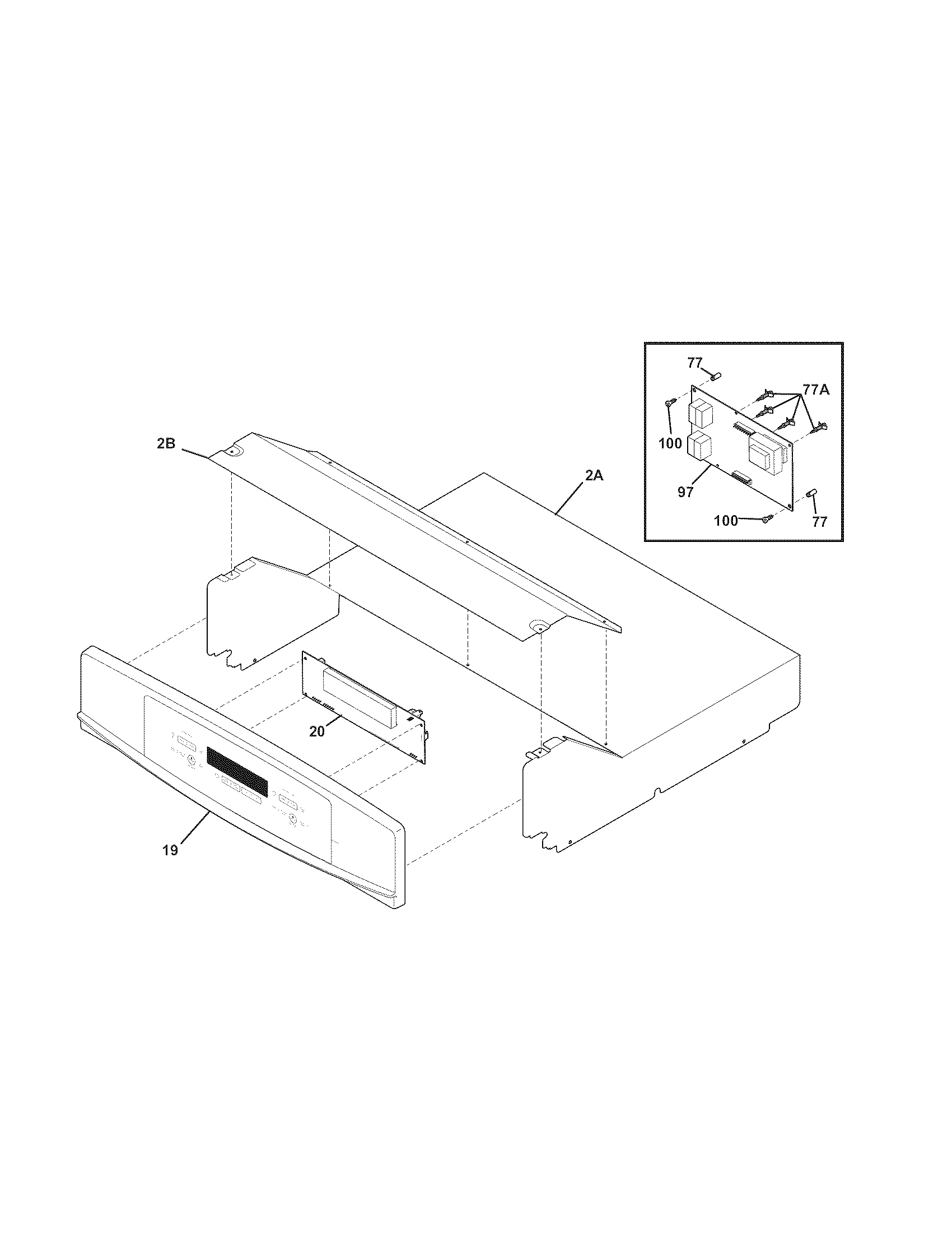 Kenmore 79048772900 control panel diagram