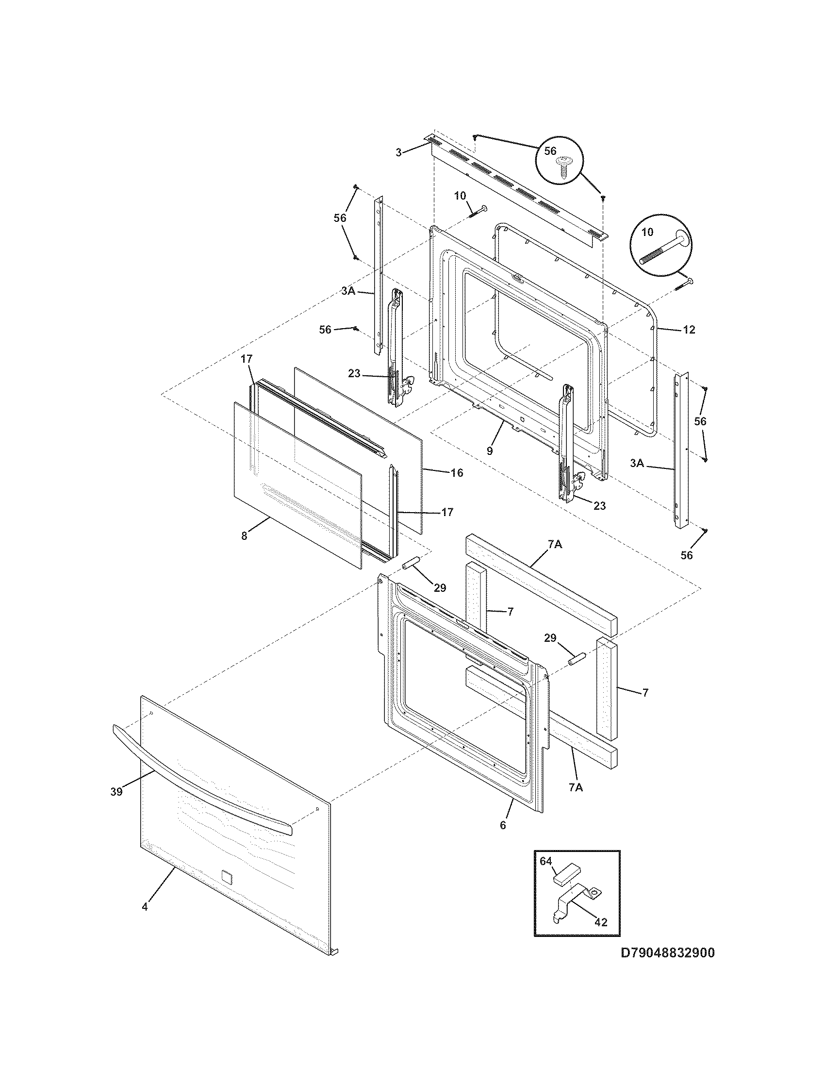 Kenmore 79048772900 doors diagram