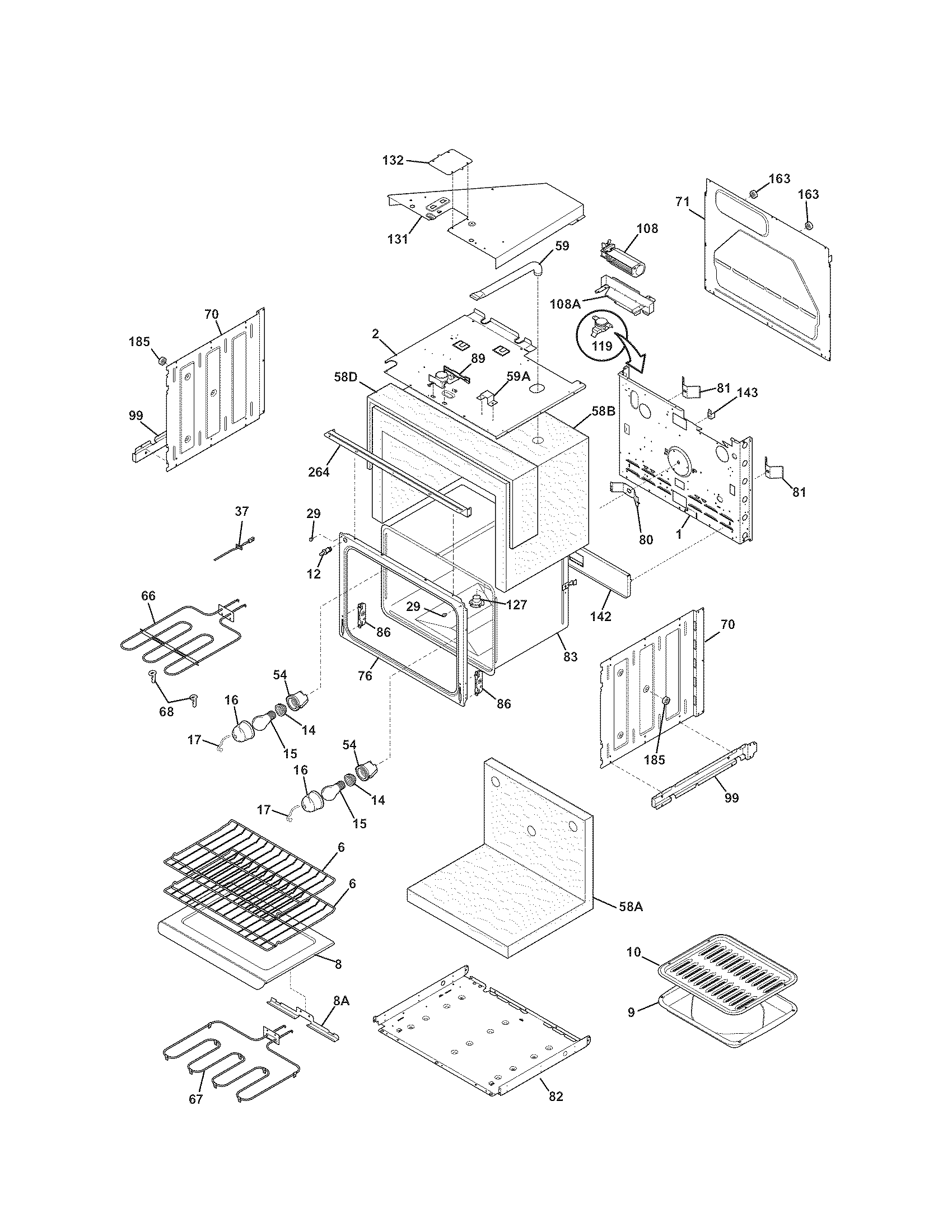 Kenmore 79048773900 upper oven diagram