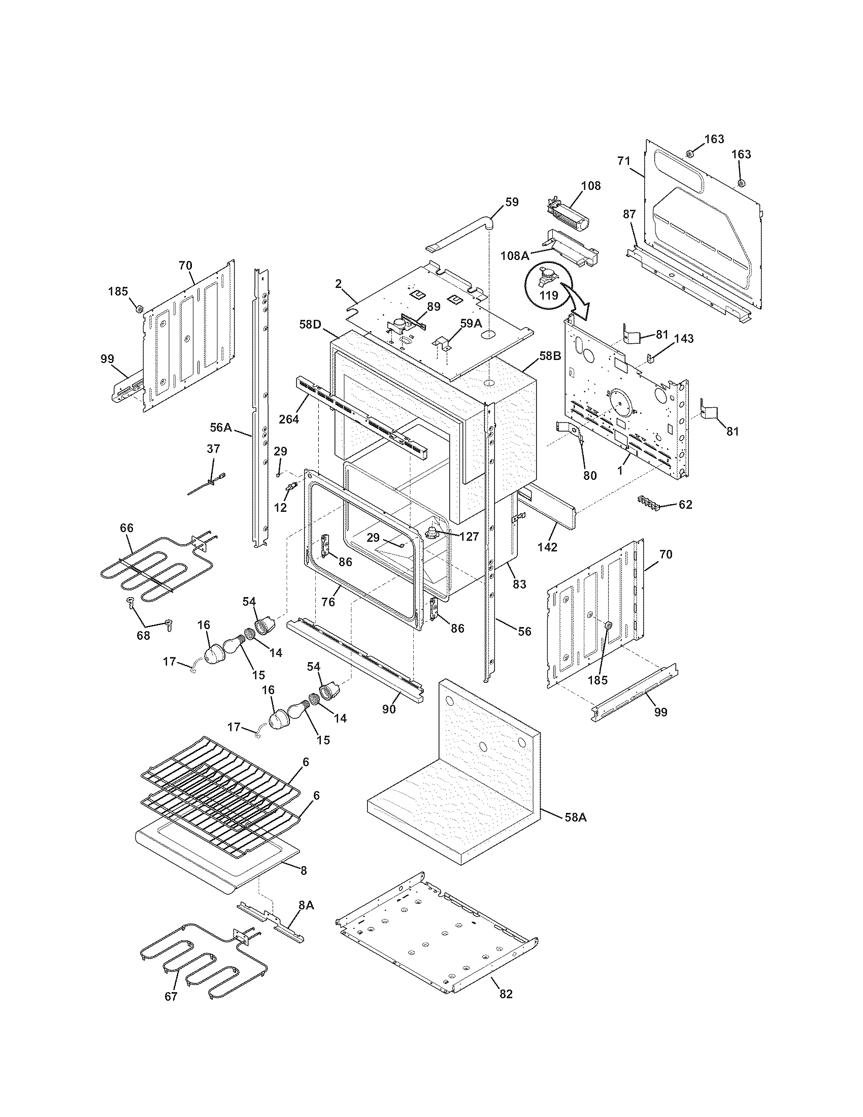Kenmore 79048773900 lower oven diagram