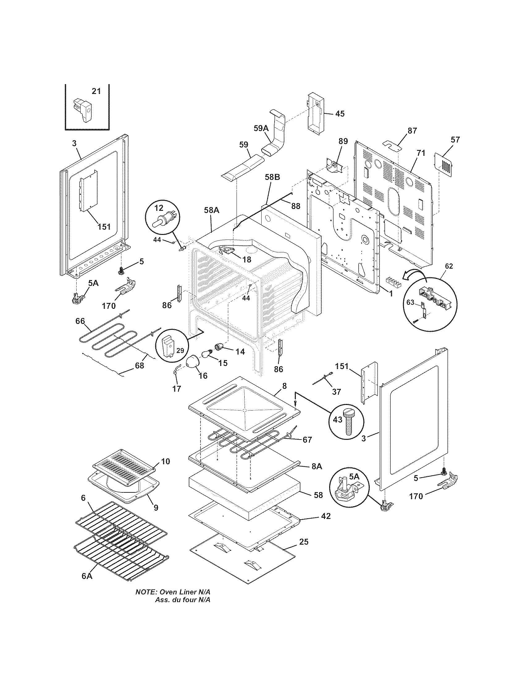 Kenmore 79094339703 body diagram