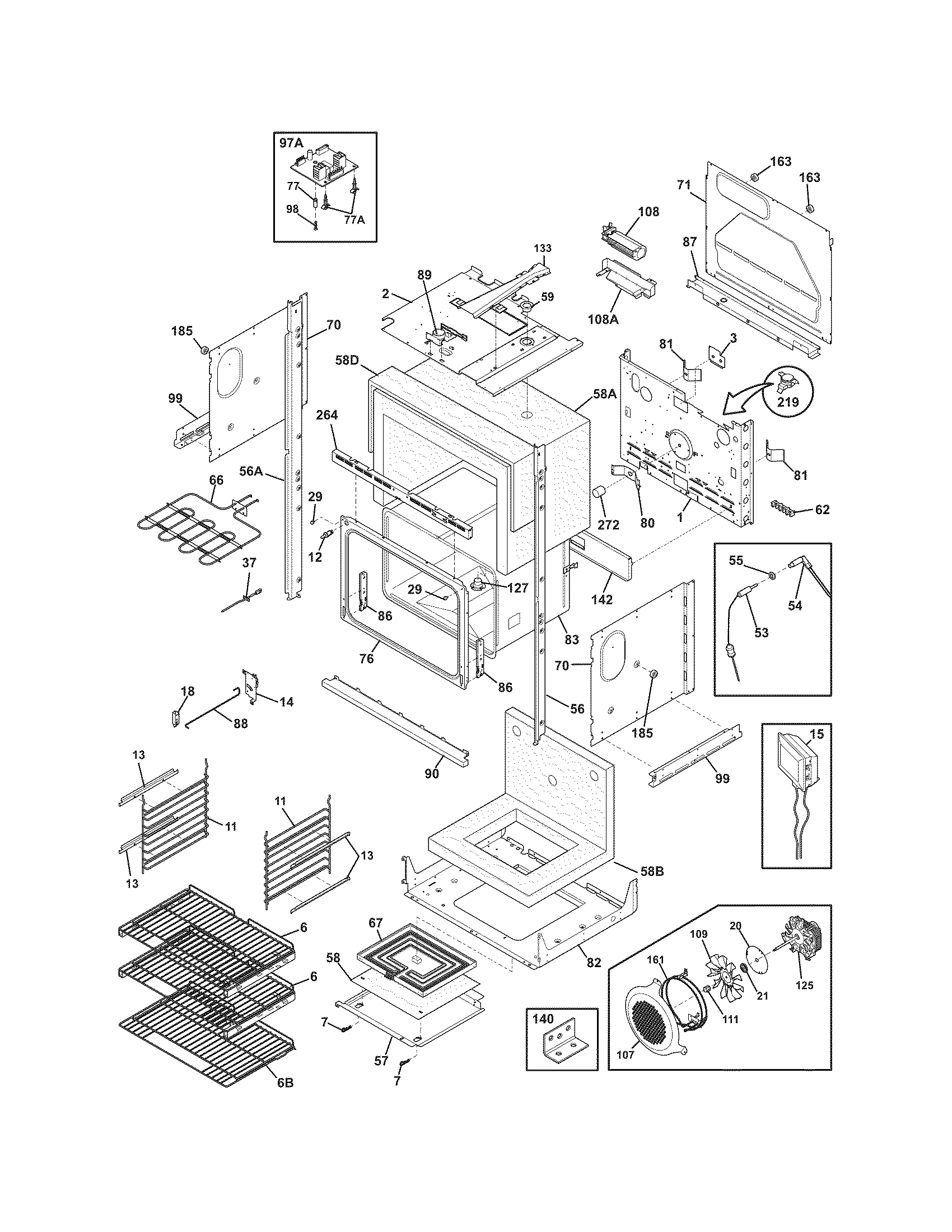 Electrolux EW30EW6CGS5 lower oven diagram
