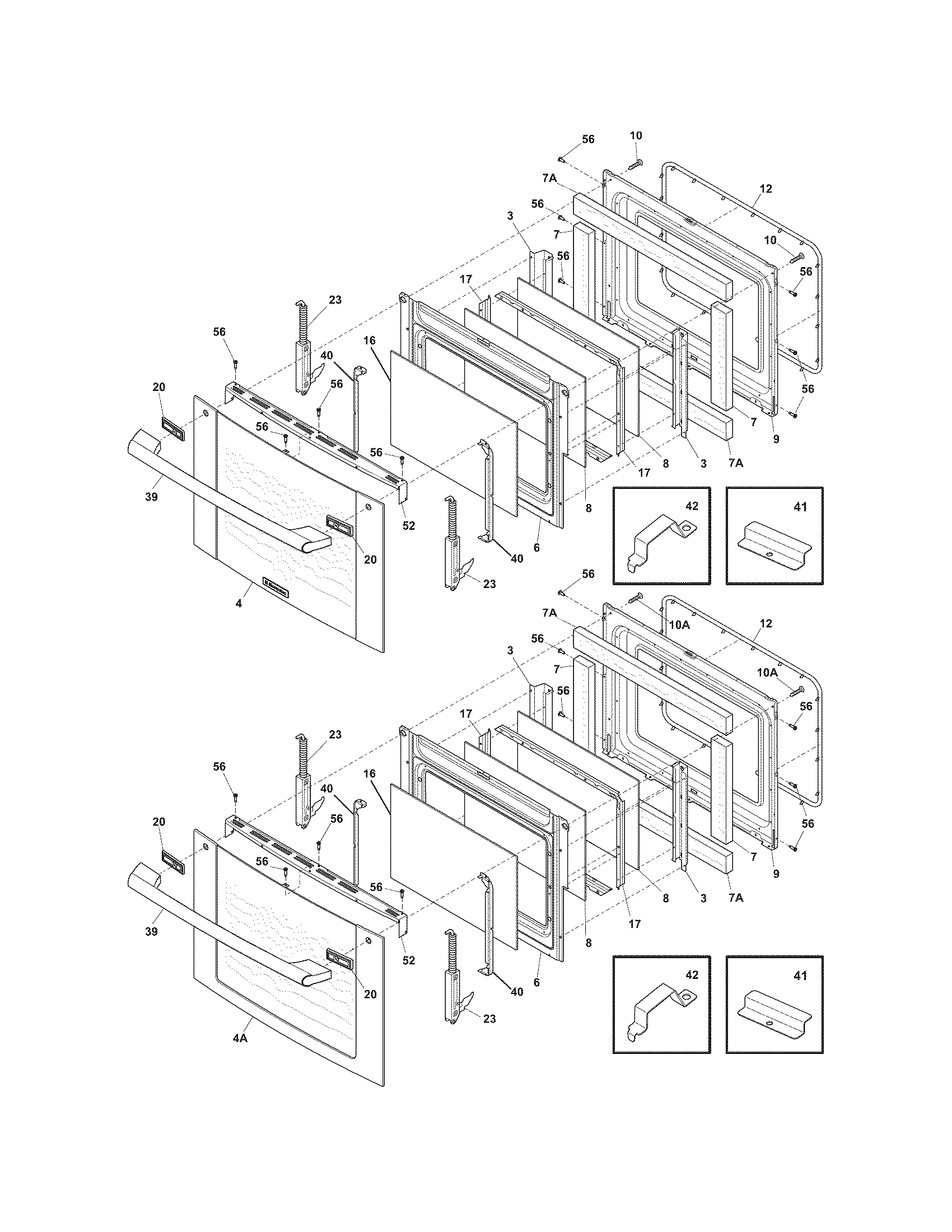 Electrolux EW30EW6CGS6 doors diagram