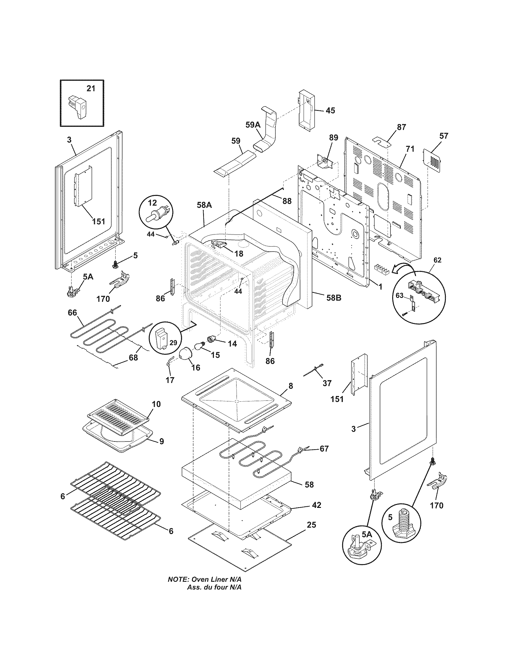 Kenmore 7909611340F body diagram