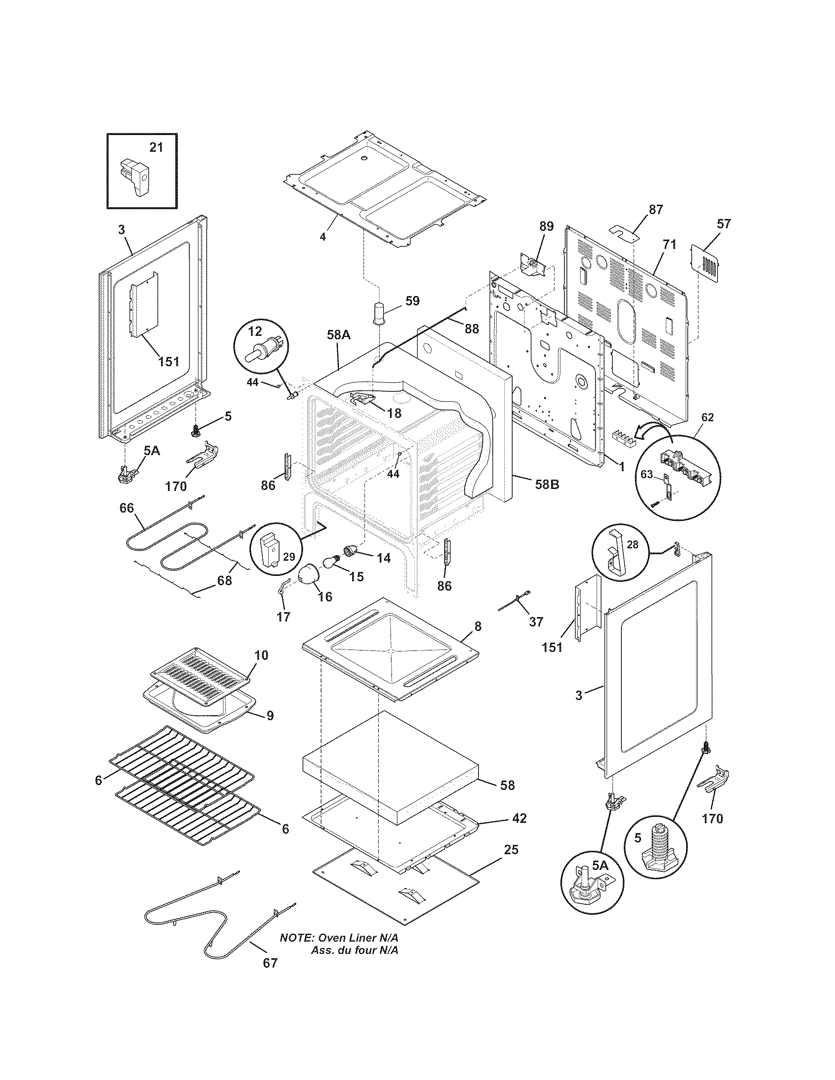 Kenmore 79090932603 body diagram