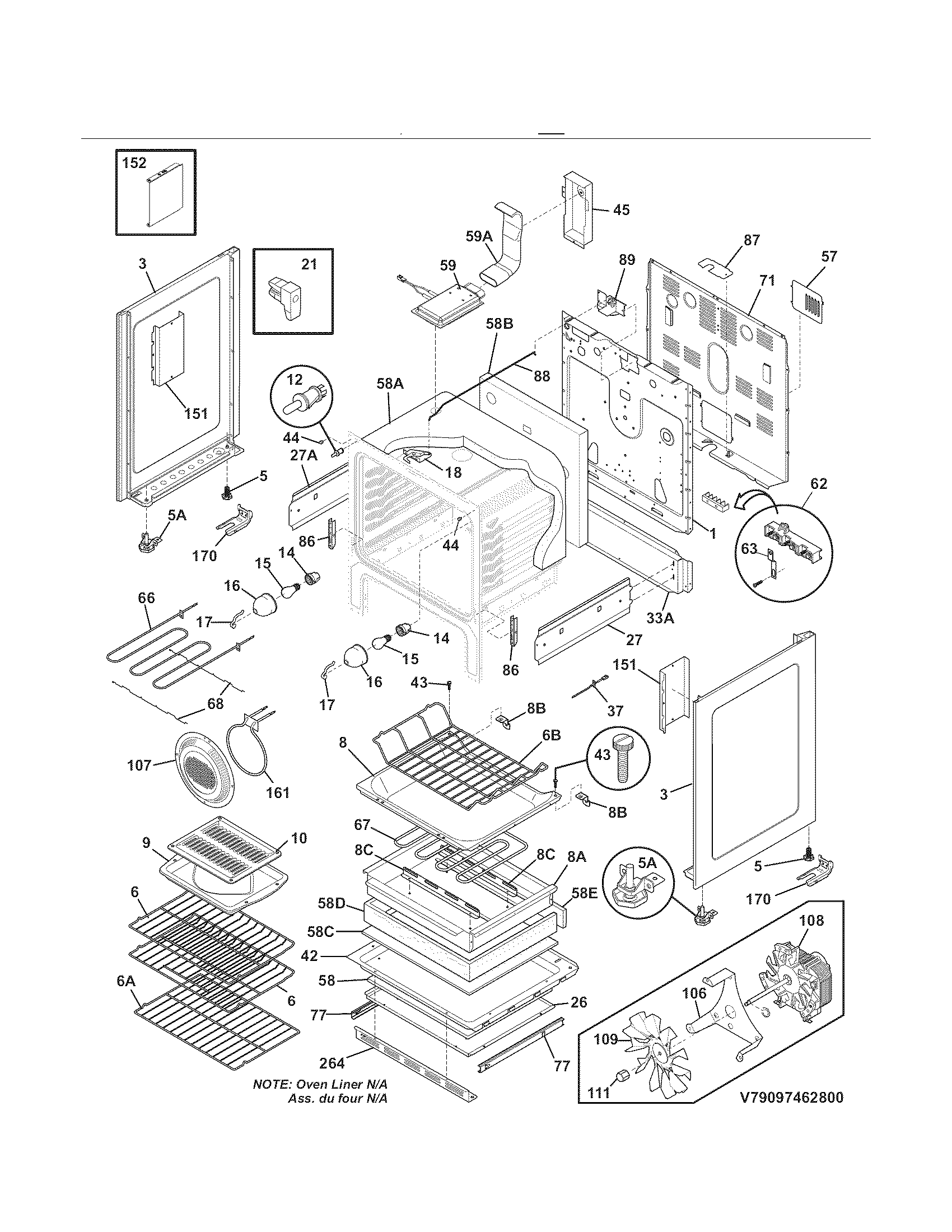 Kenmore 79097469801 body diagram