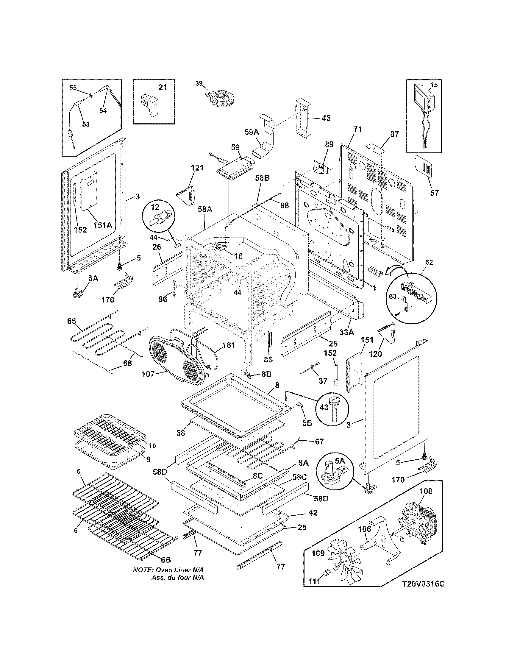Kenmore Elite 79097479802 body diagram