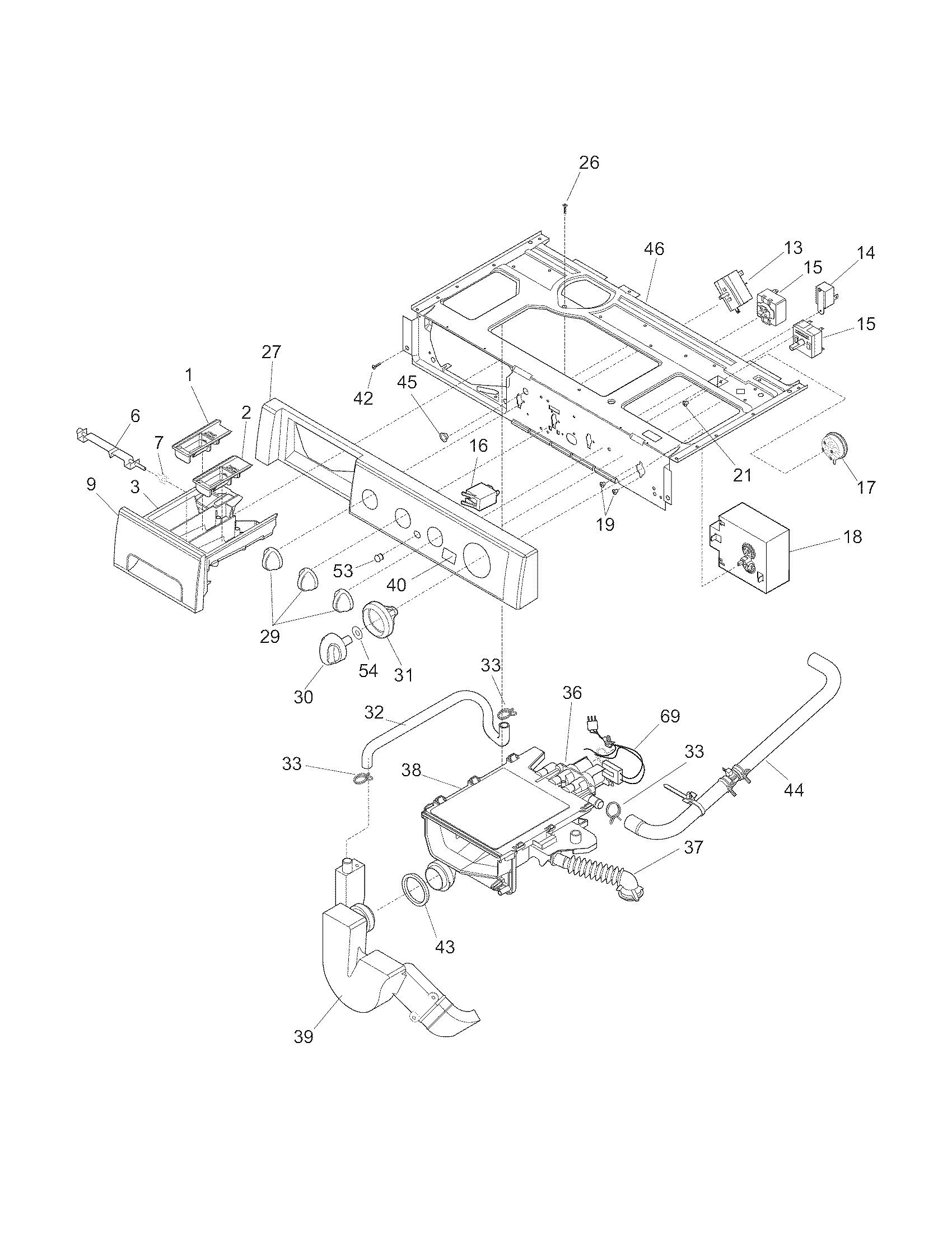 Gibson GTF1040FS3 control panel diagram