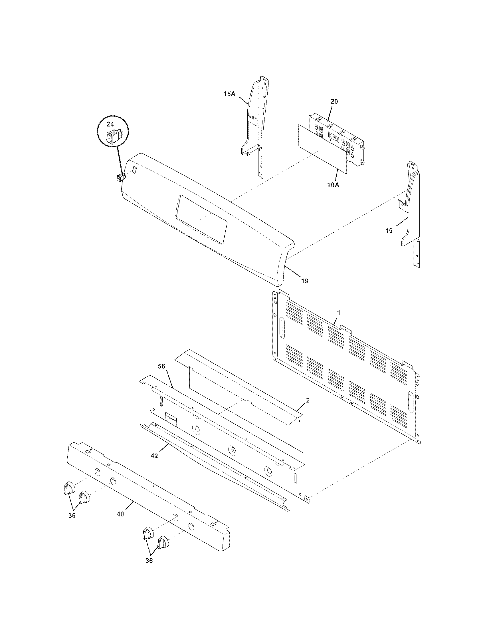 Kenmore 79071342705 backguard diagram