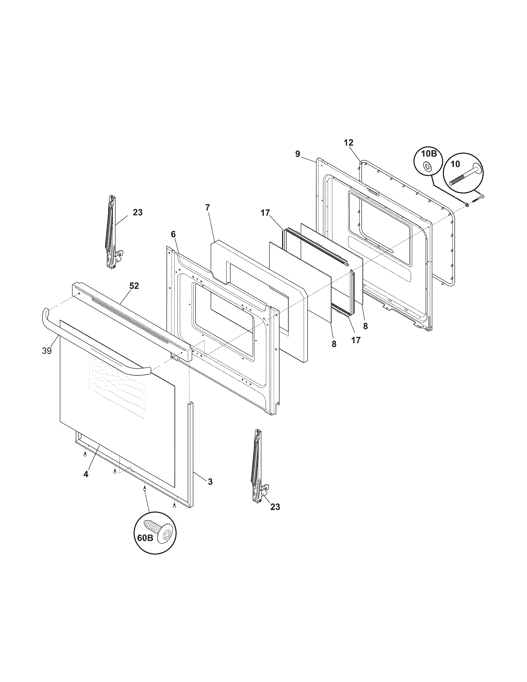 Kenmore 79078531607 door diagram