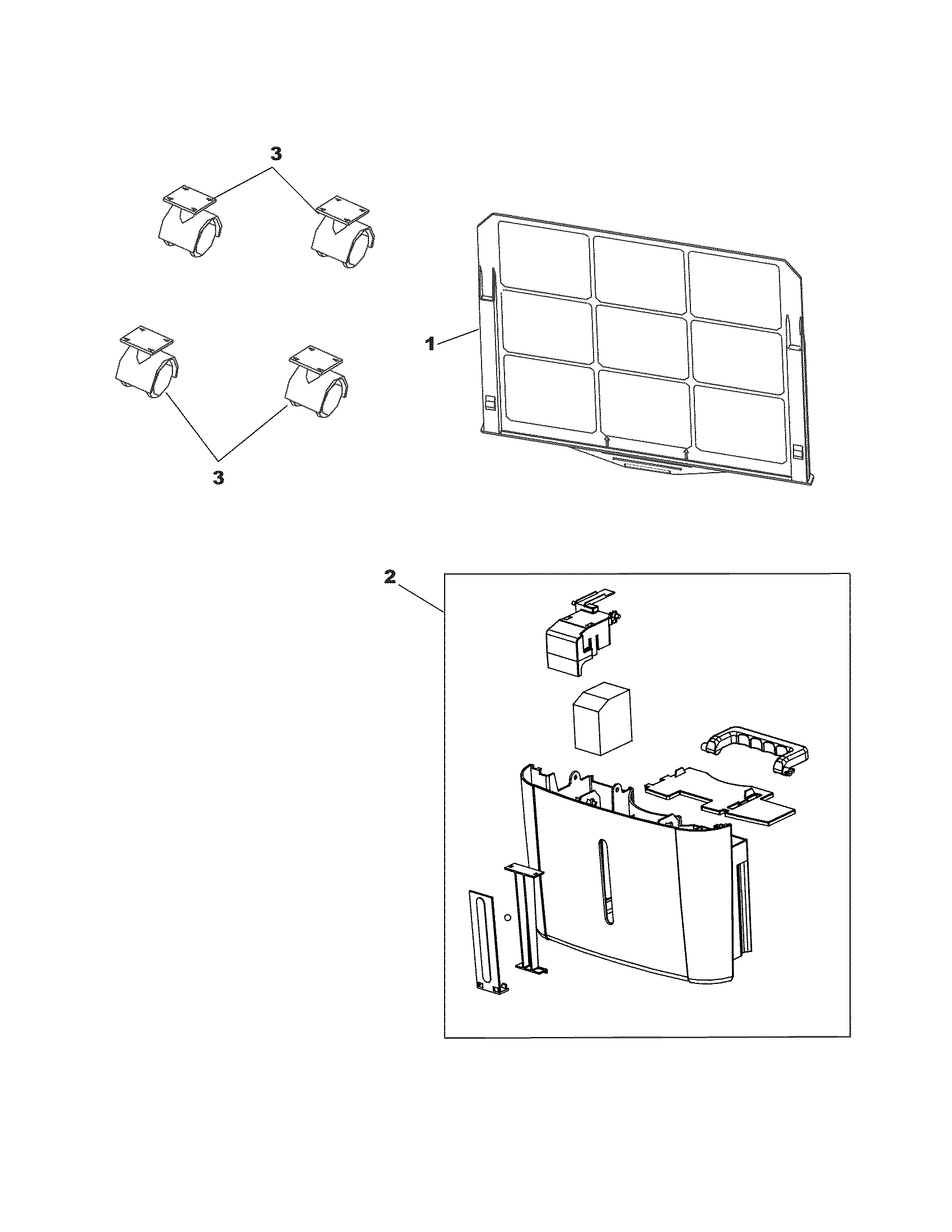 Frigidaire FDD25S1A recommended spare parts diagram