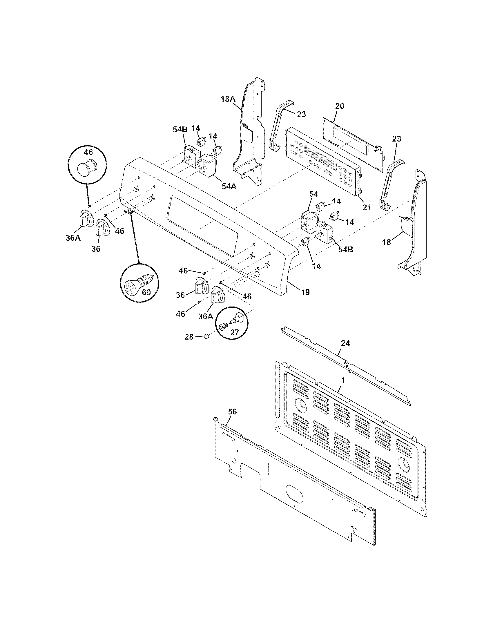 Kenmore 79098049900 backguard diagram