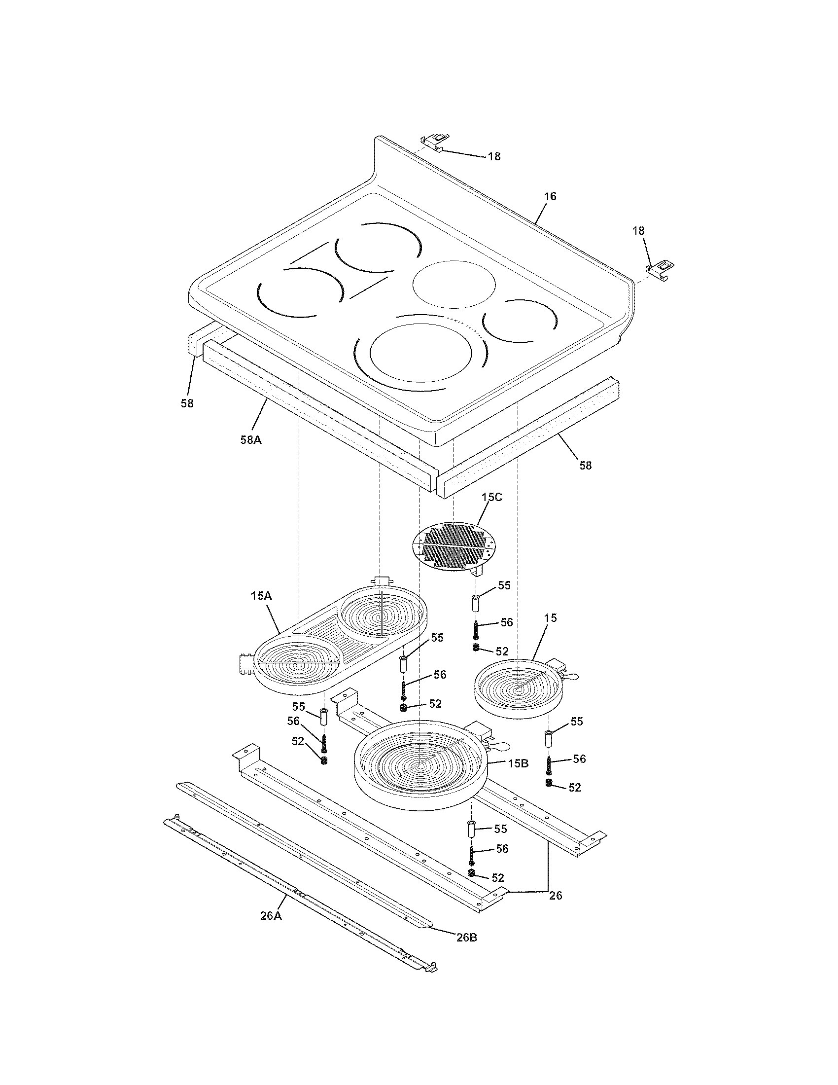 Kenmore 79098049900 maintop diagram