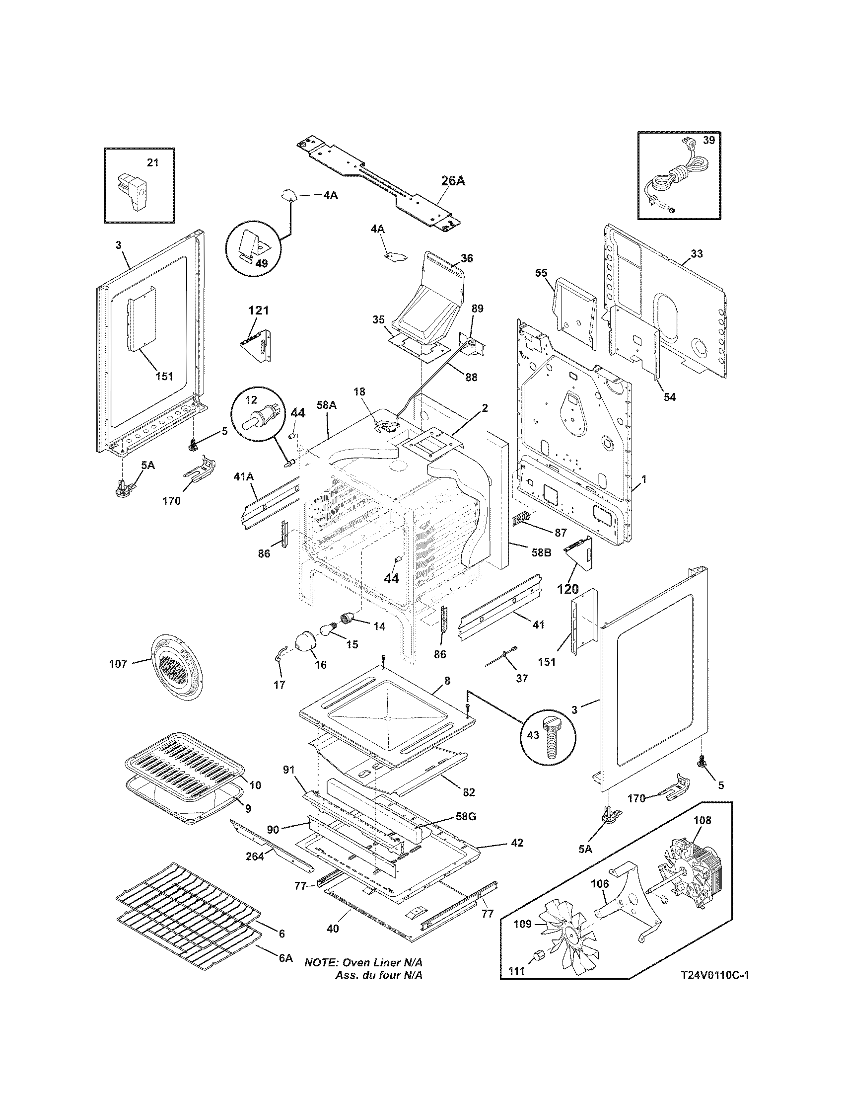 Kenmore 79077482803 body diagram