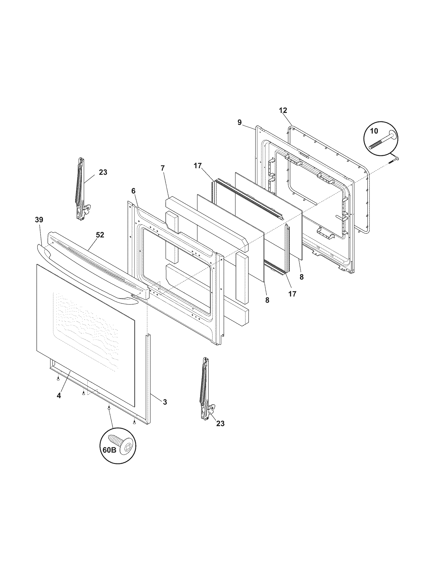 Kenmore 79071384706 door diagram