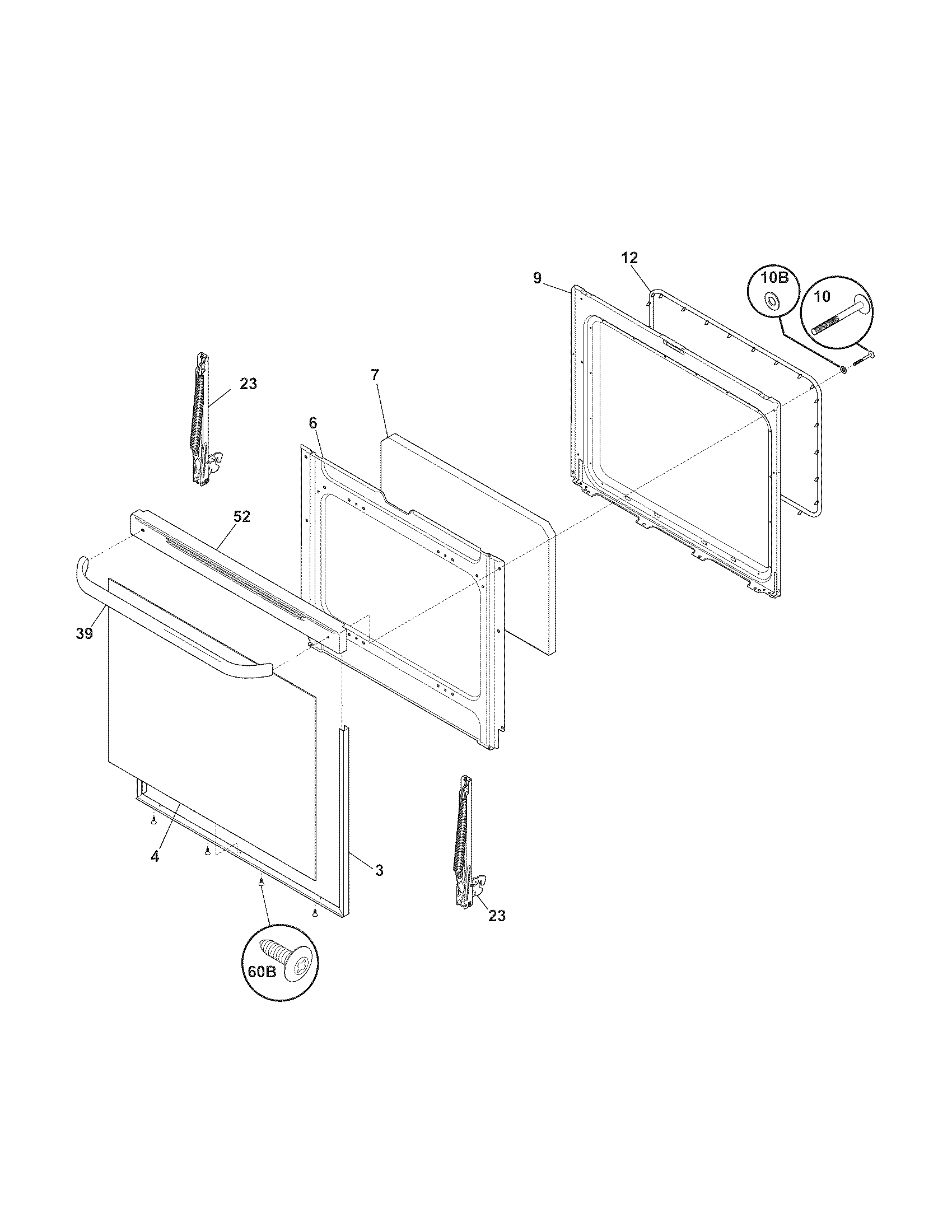 Kenmore 79090901604 door diagram