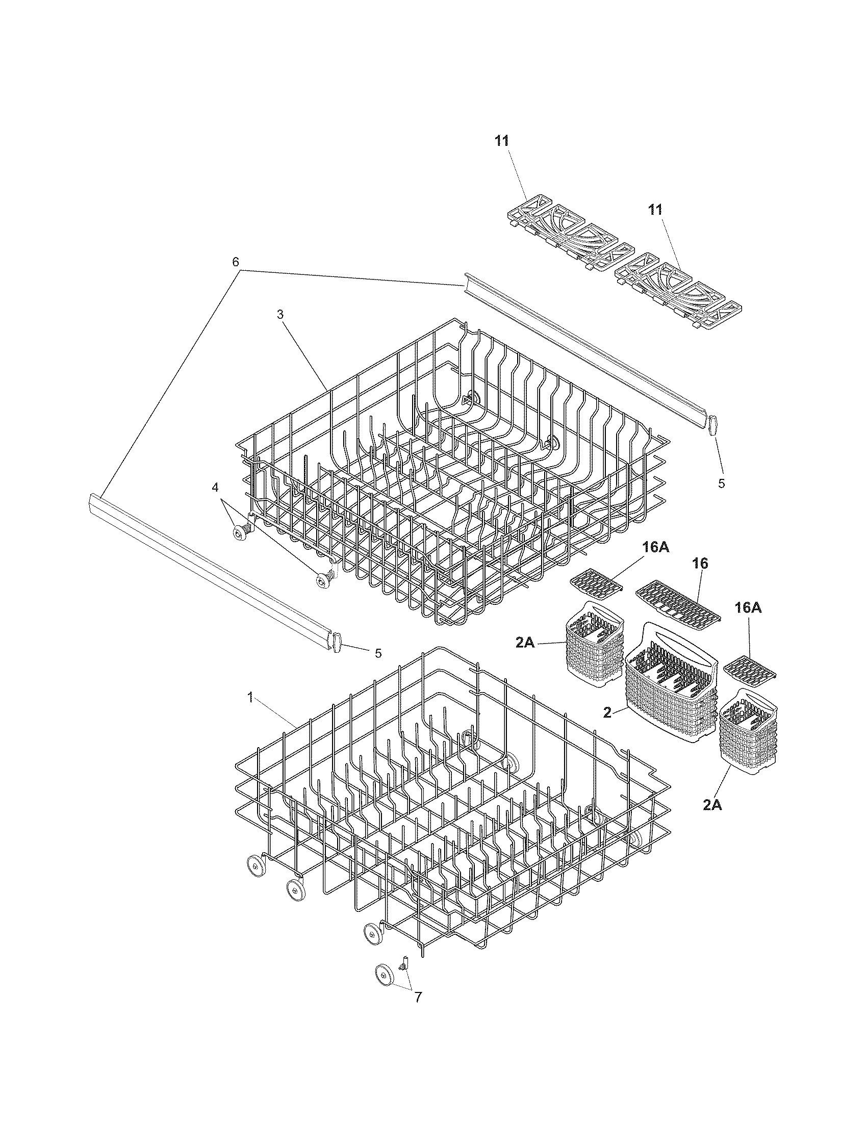 Kenmore 58715289900 racks diagram