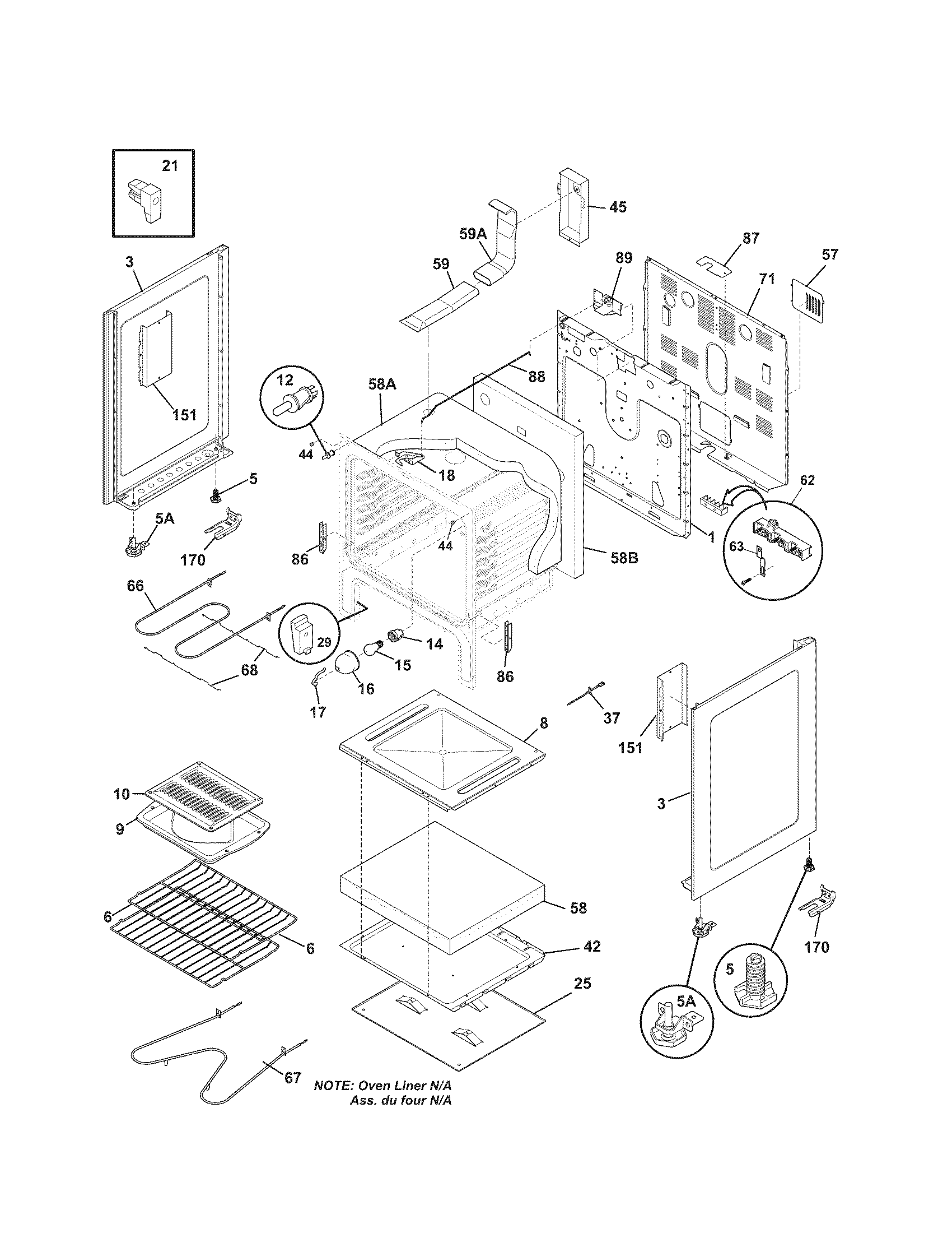 Kenmore 79096002605 body diagram