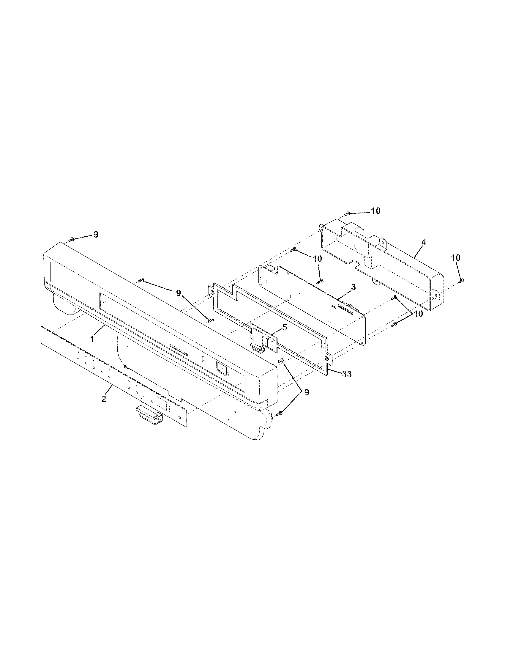Frigidaire FGBD2451KF0 control panel diagram