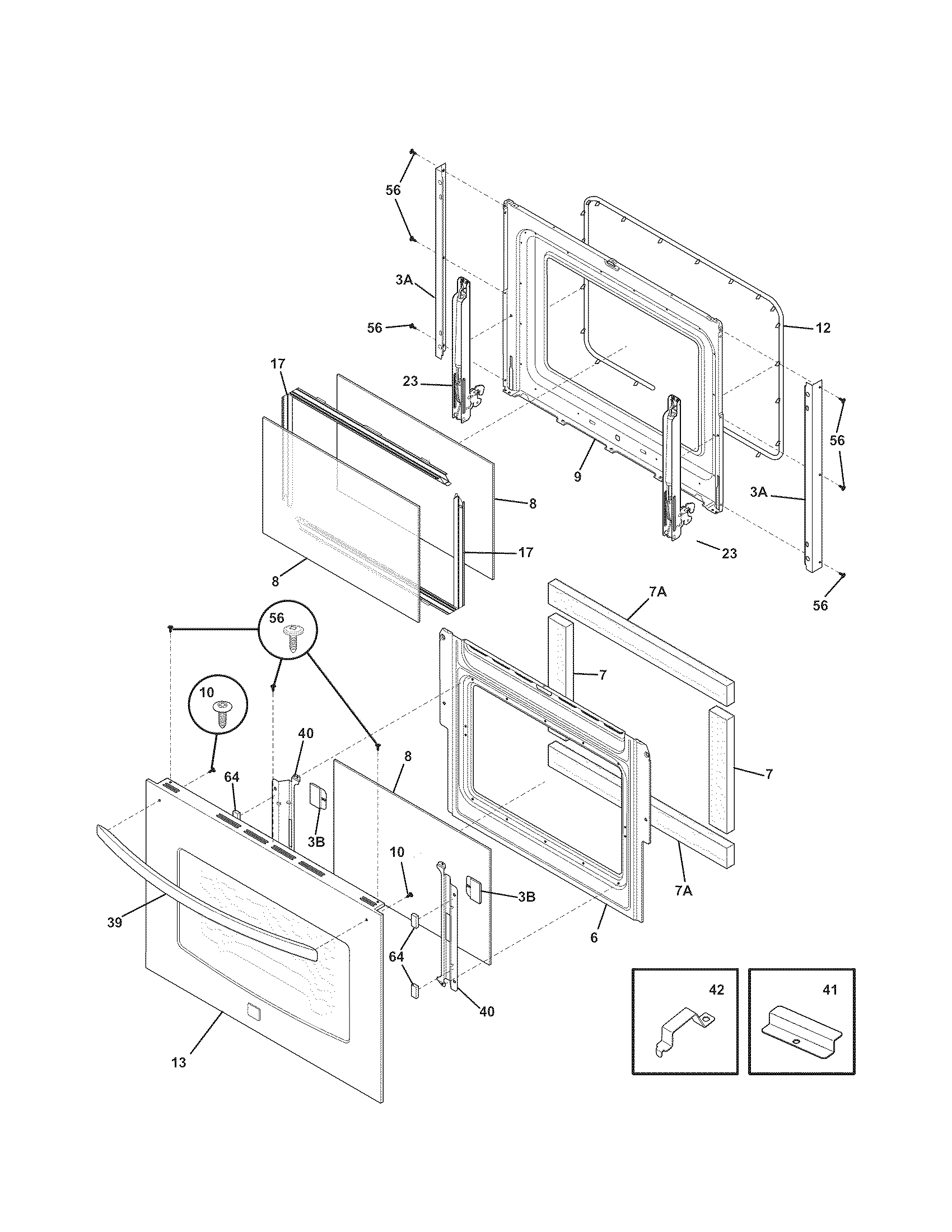 Kenmore 79048783900 door diagram
