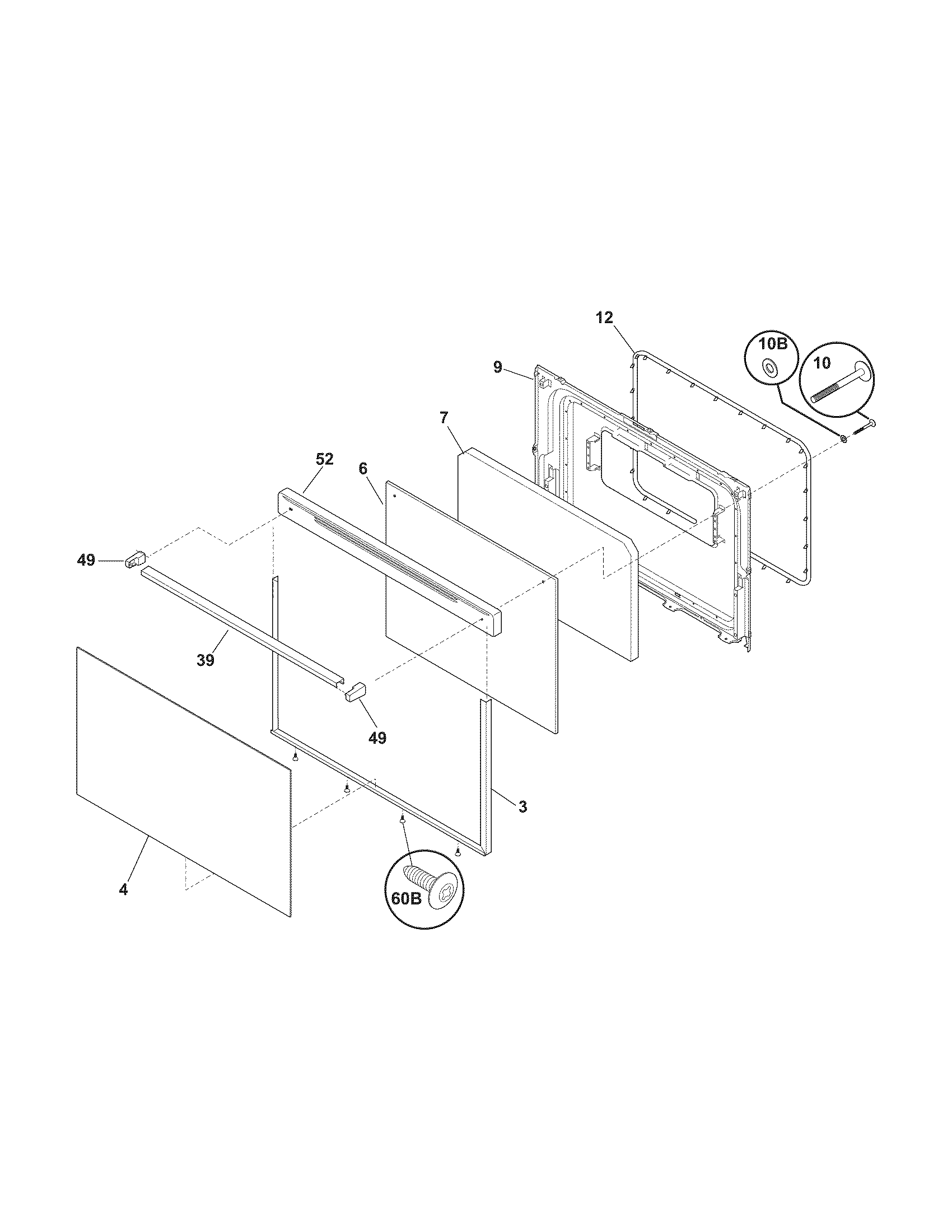 Kenmore 79070281407 door diagram