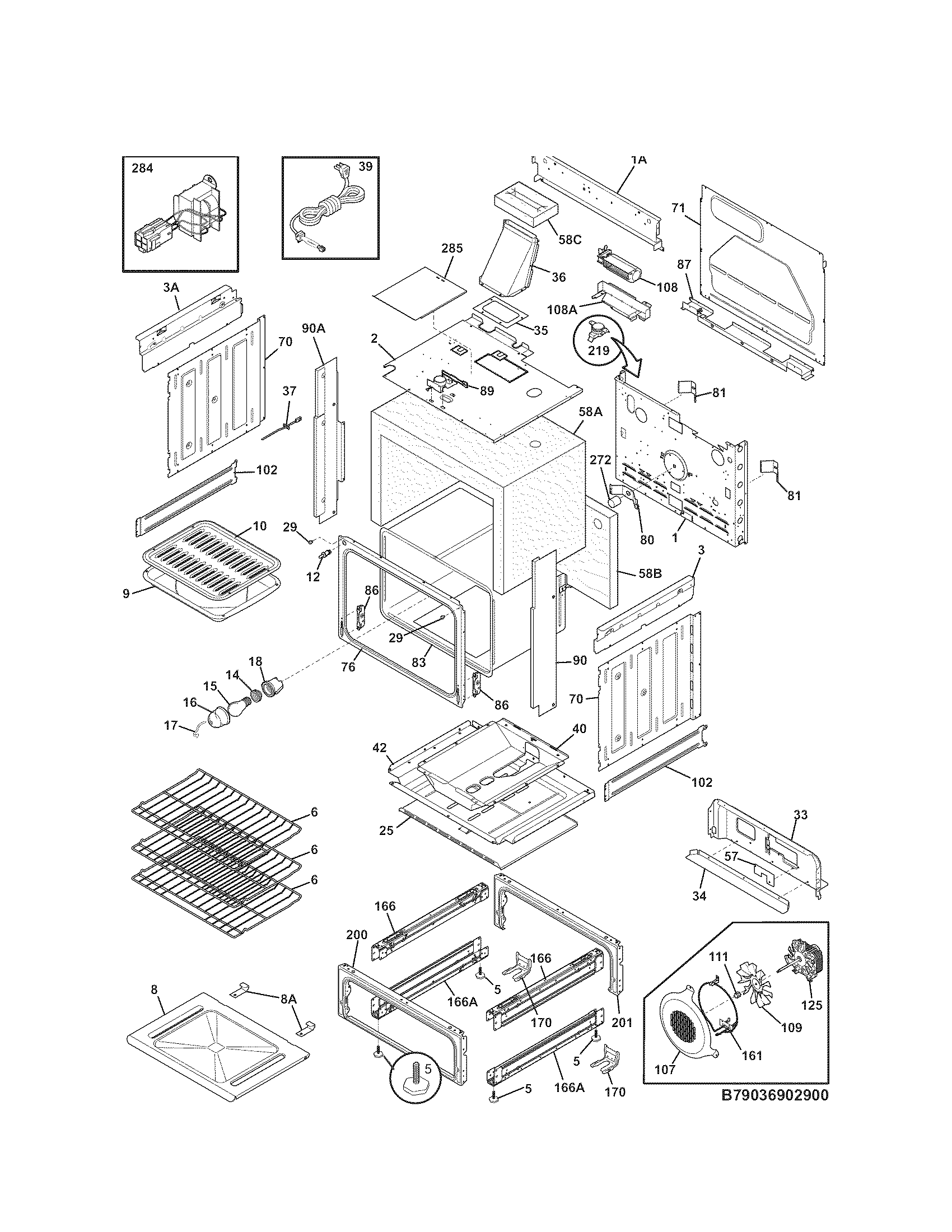 Kenmore 79036904900 body diagram