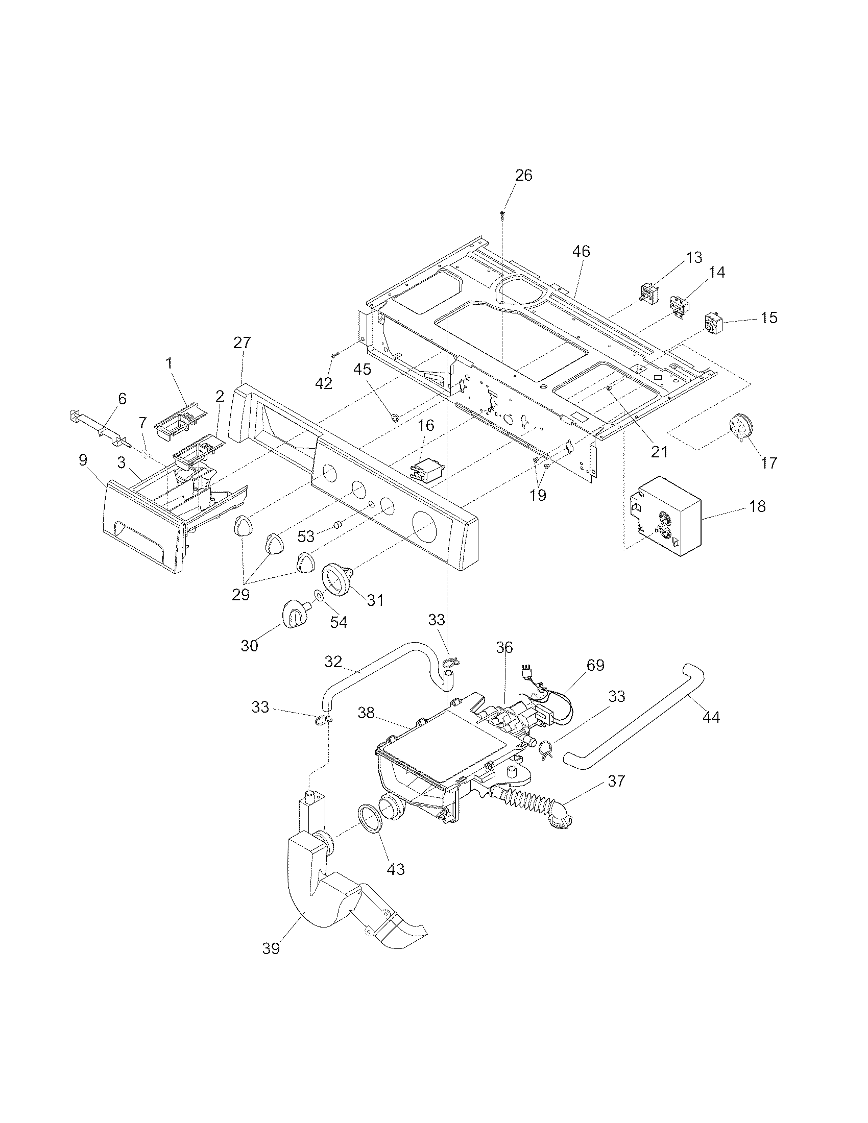 Kenmore 41740412702 control panel diagram