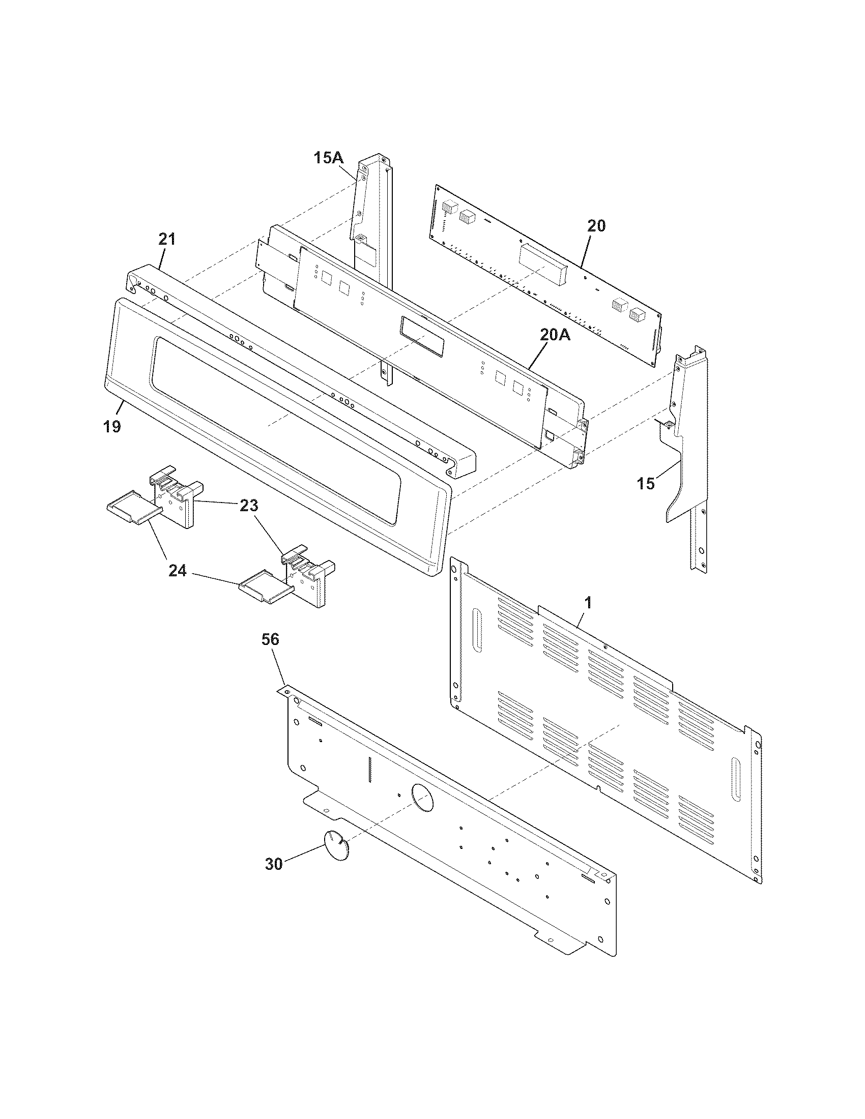 Frigidaire CGEF3057KFB backguard diagram