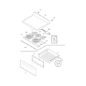 Frigidaire DGEF3031KBA top/drawer diagram