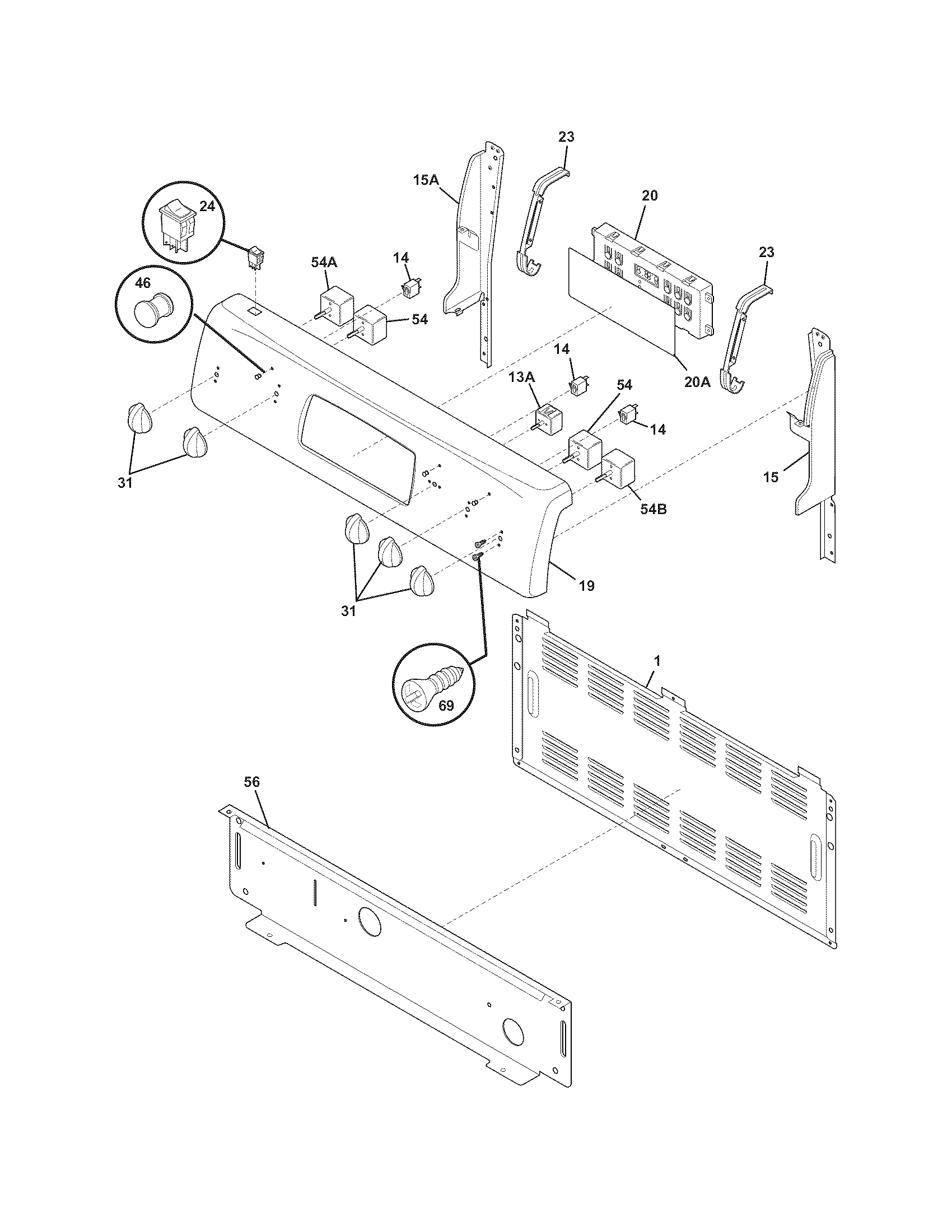 Crosley CRE3880GQQF backguard diagram