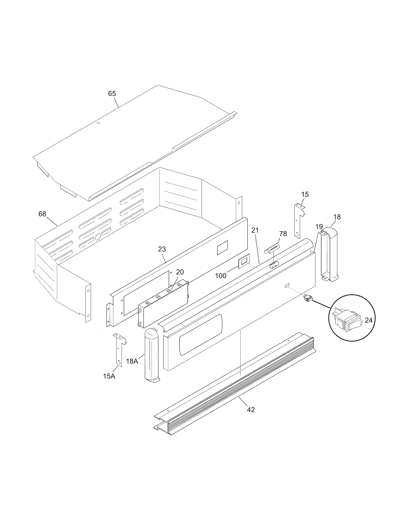 Frigidaire FEB24S5ASD control panel diagram