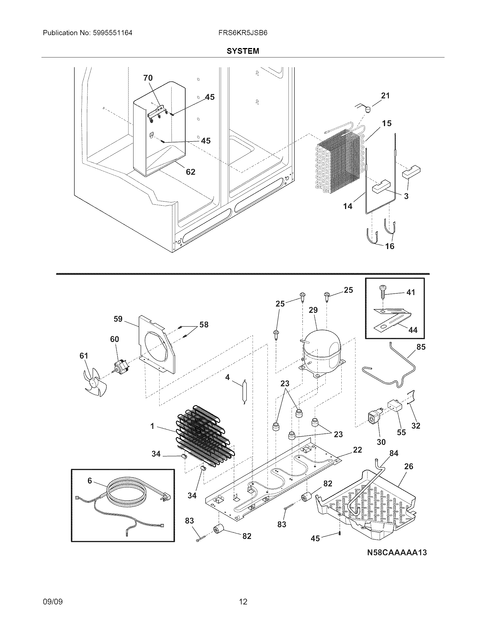 Frigidaire FRS6KR5JSB6 system diagram