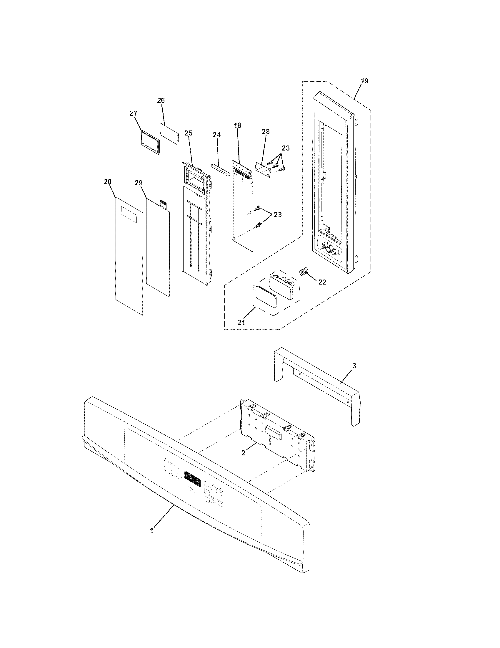 Kenmore 79048849900 control panel diagram