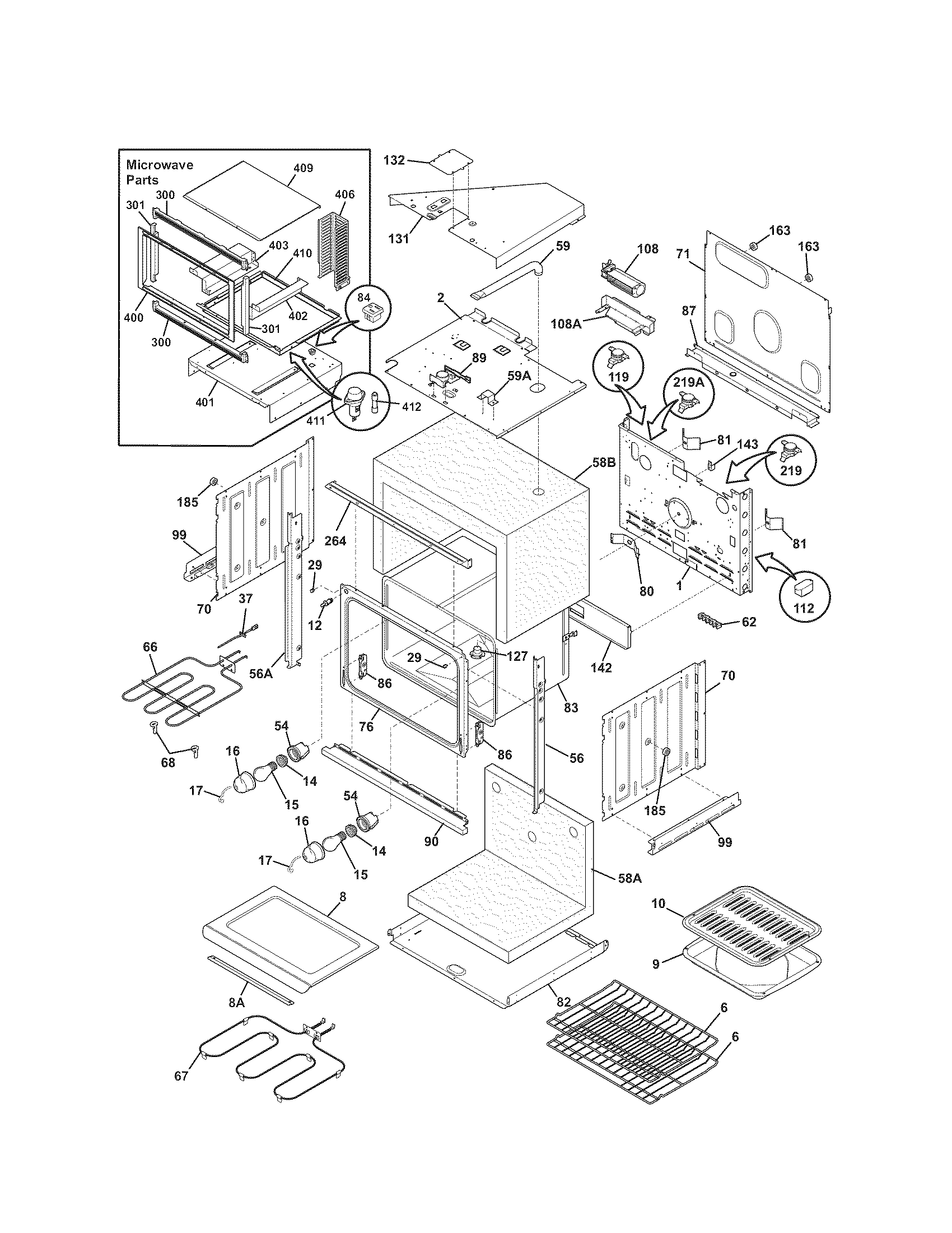 Kenmore 79048849900 lower oven diagram