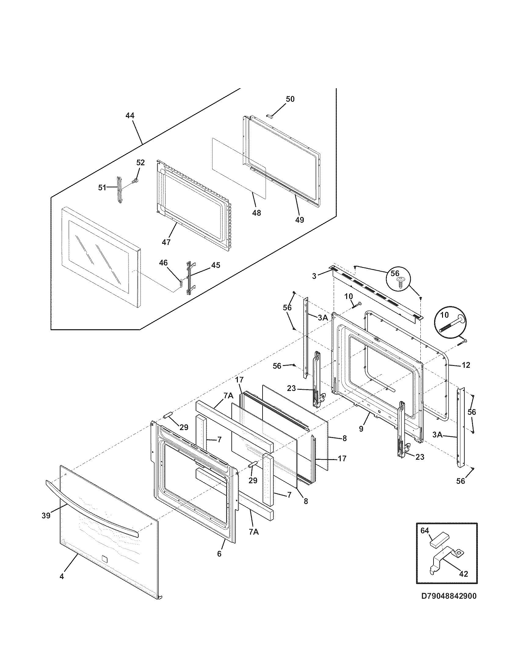Kenmore 79048849900 doors diagram