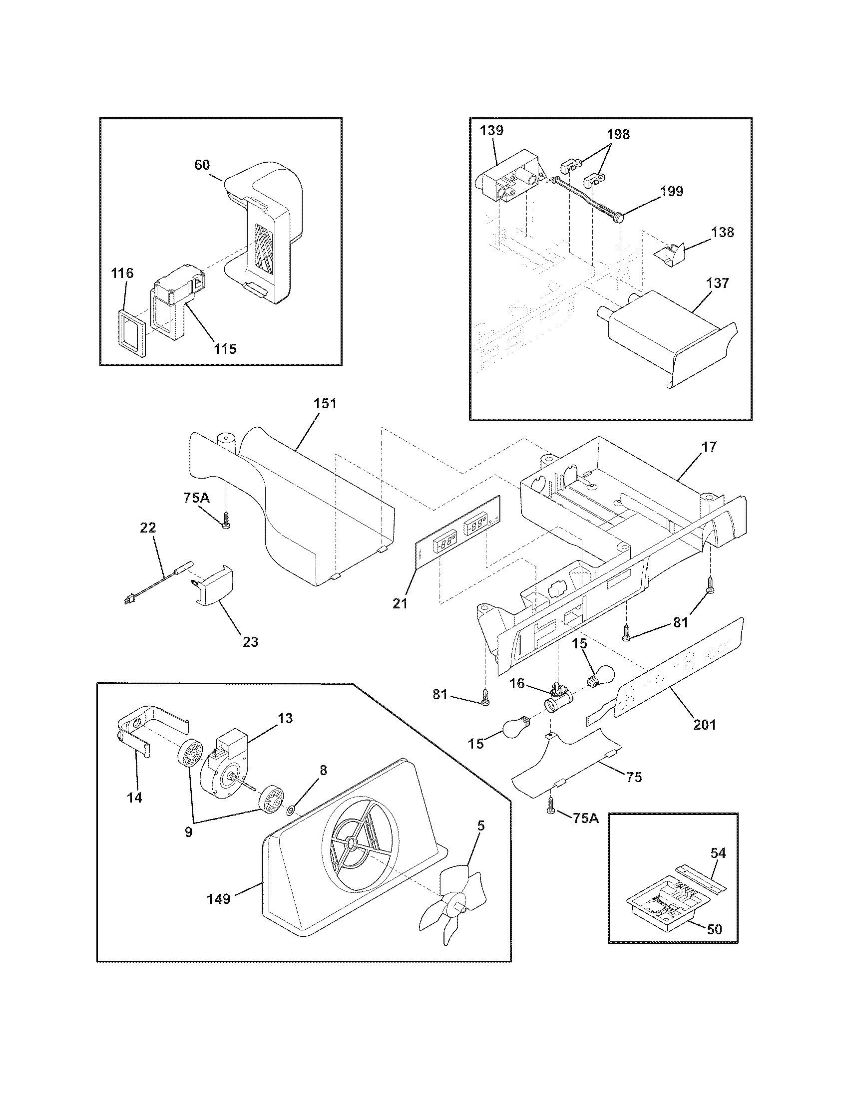 Frigidaire FSC23F7HBA controls diagram