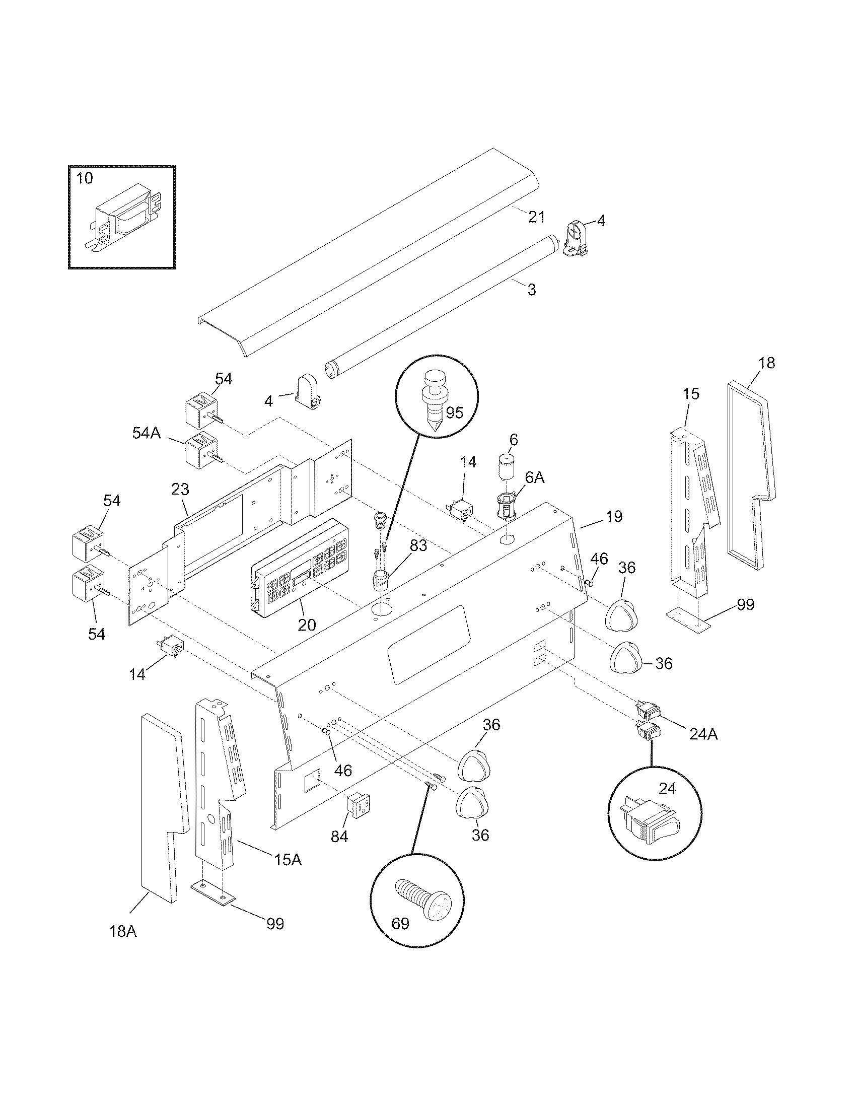 Frigidaire CFEF272DS6 backguard diagram