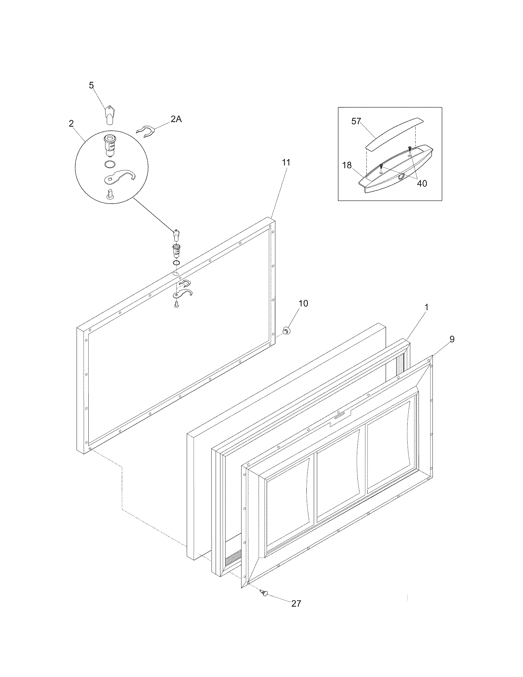 Kenmore 25316502107 door diagram