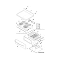Frigidaire FGEF3057KFB top/drawer diagram