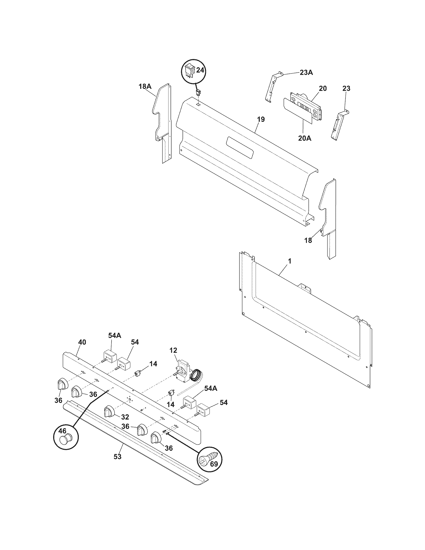 Frigidaire FEF317HBA backguard diagram