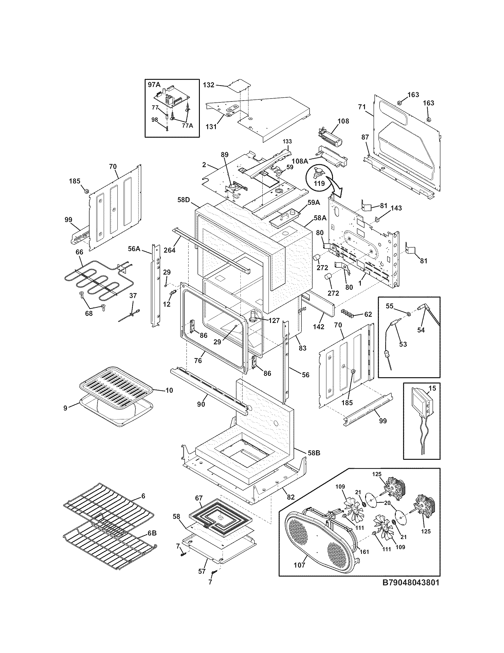Kenmore Elite 79048043801 body diagram