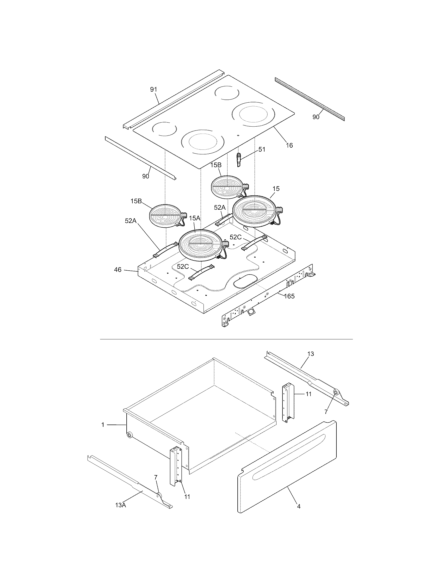 Kenmore 79046784900 top/drawer diagram